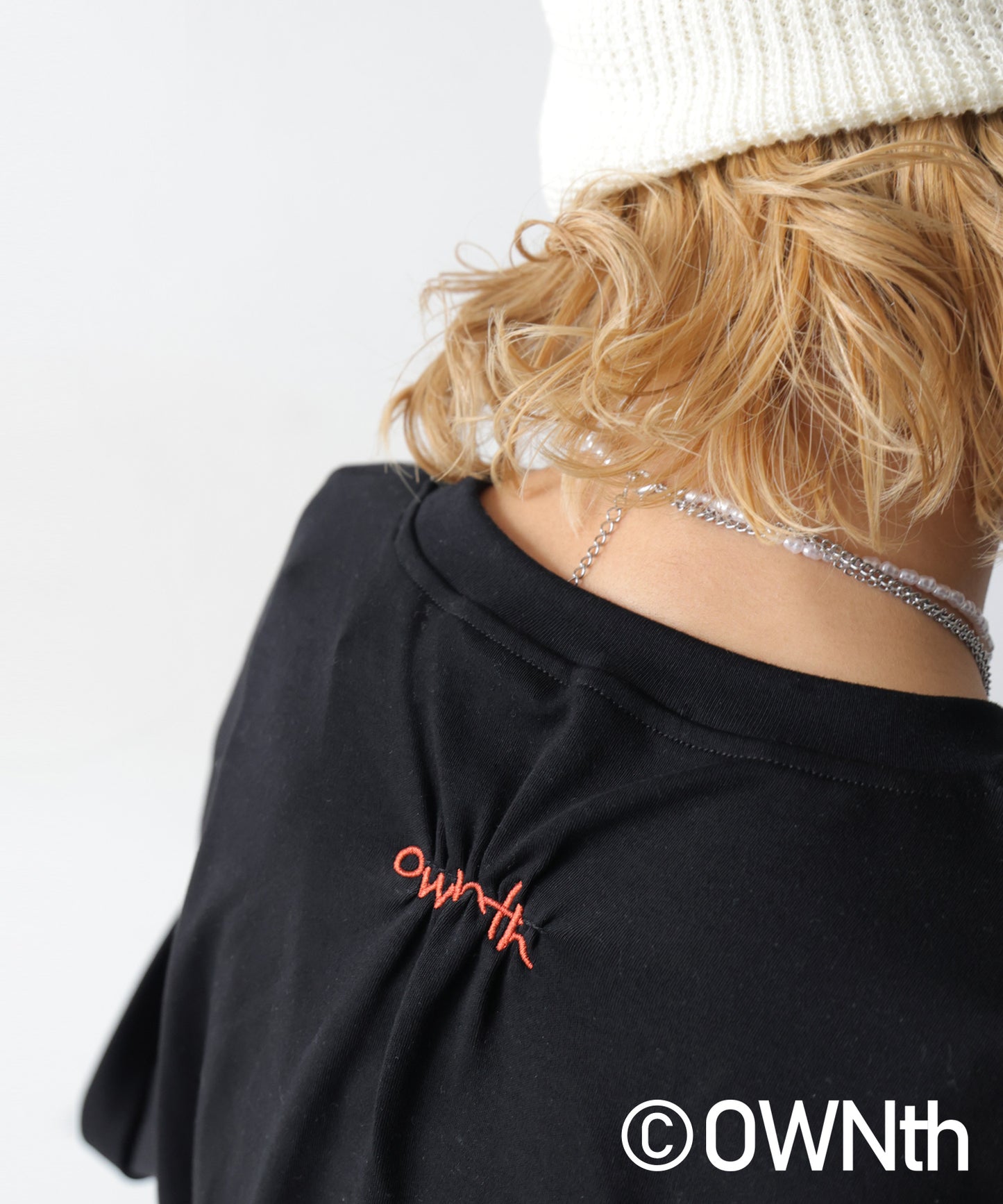 OWNth Ladies Tuck Design Embroidery Logo T-Shirt