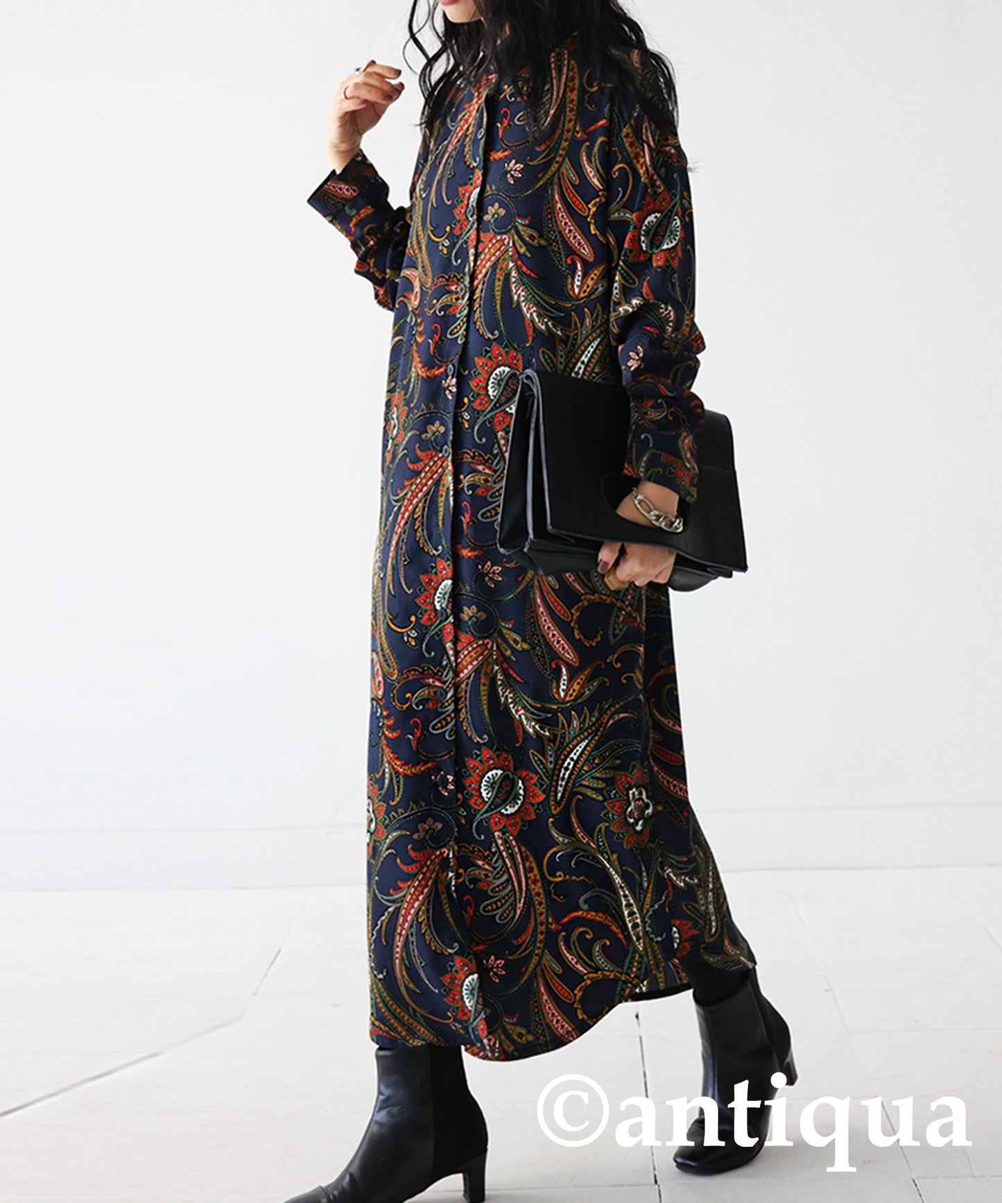 Paisley pattern shirt dress Ladies