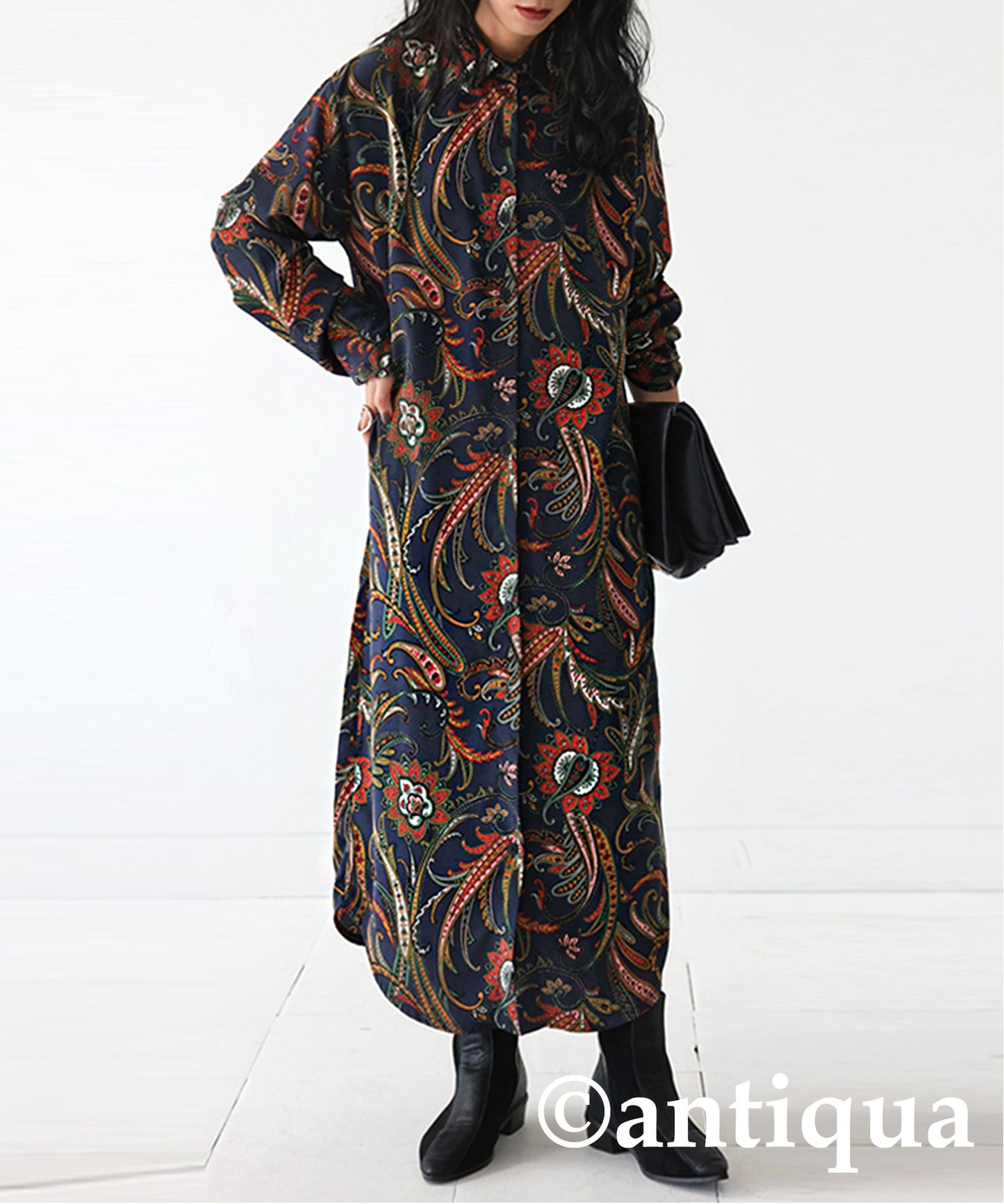 Paisley pattern shirt dress Ladies