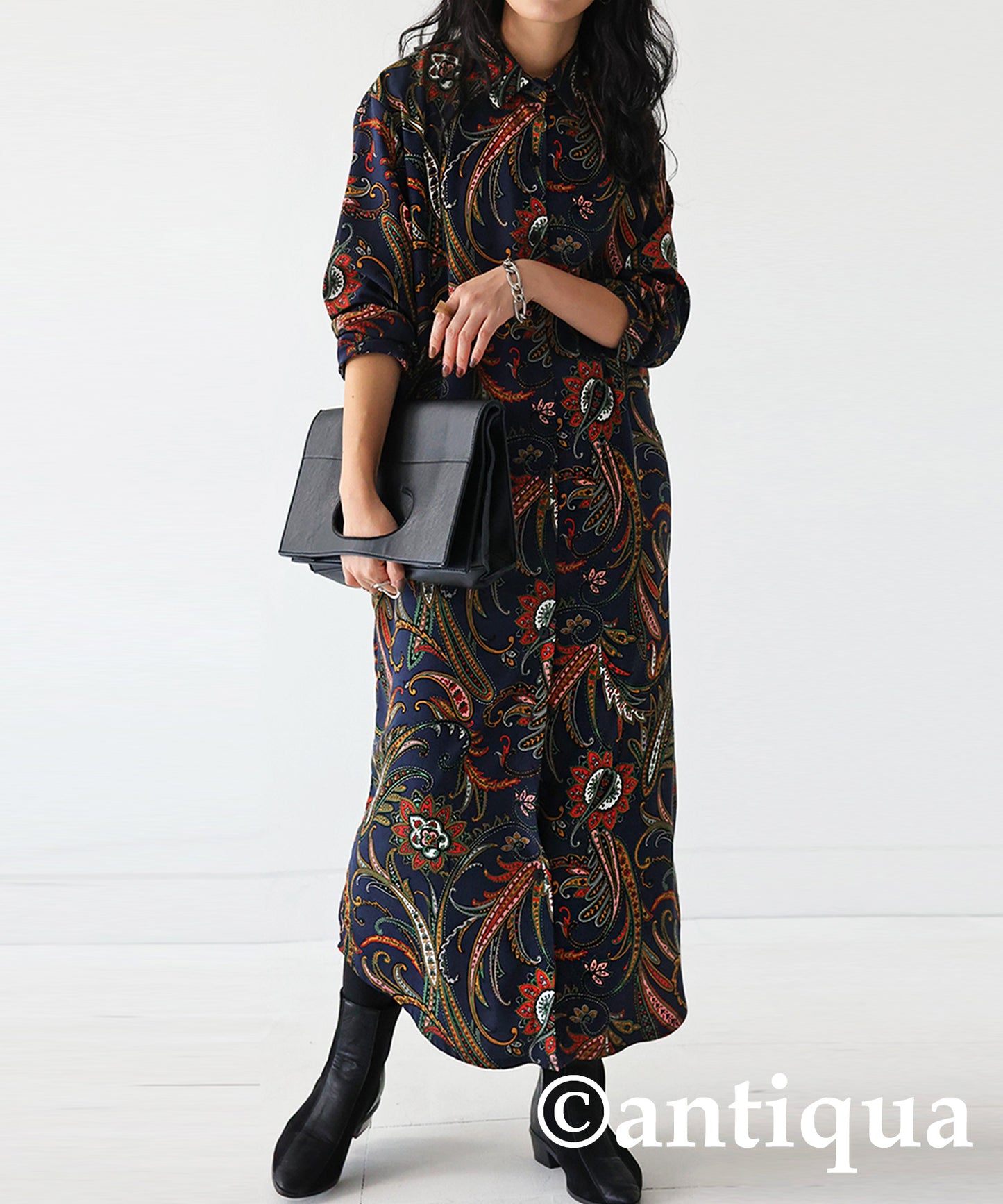 Paisley pattern shirt dress Ladies