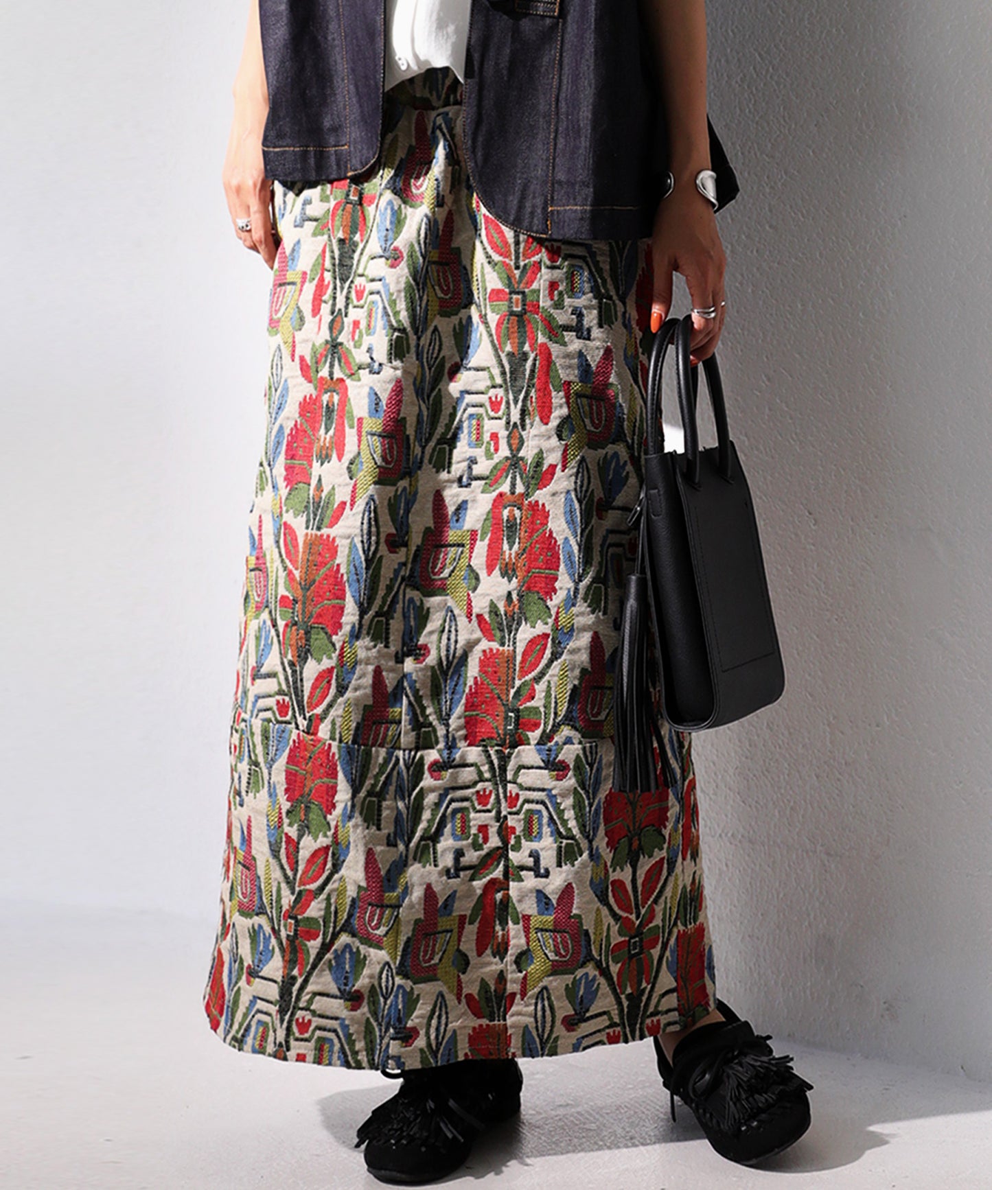 Gobran weaving floral skirt Ladies