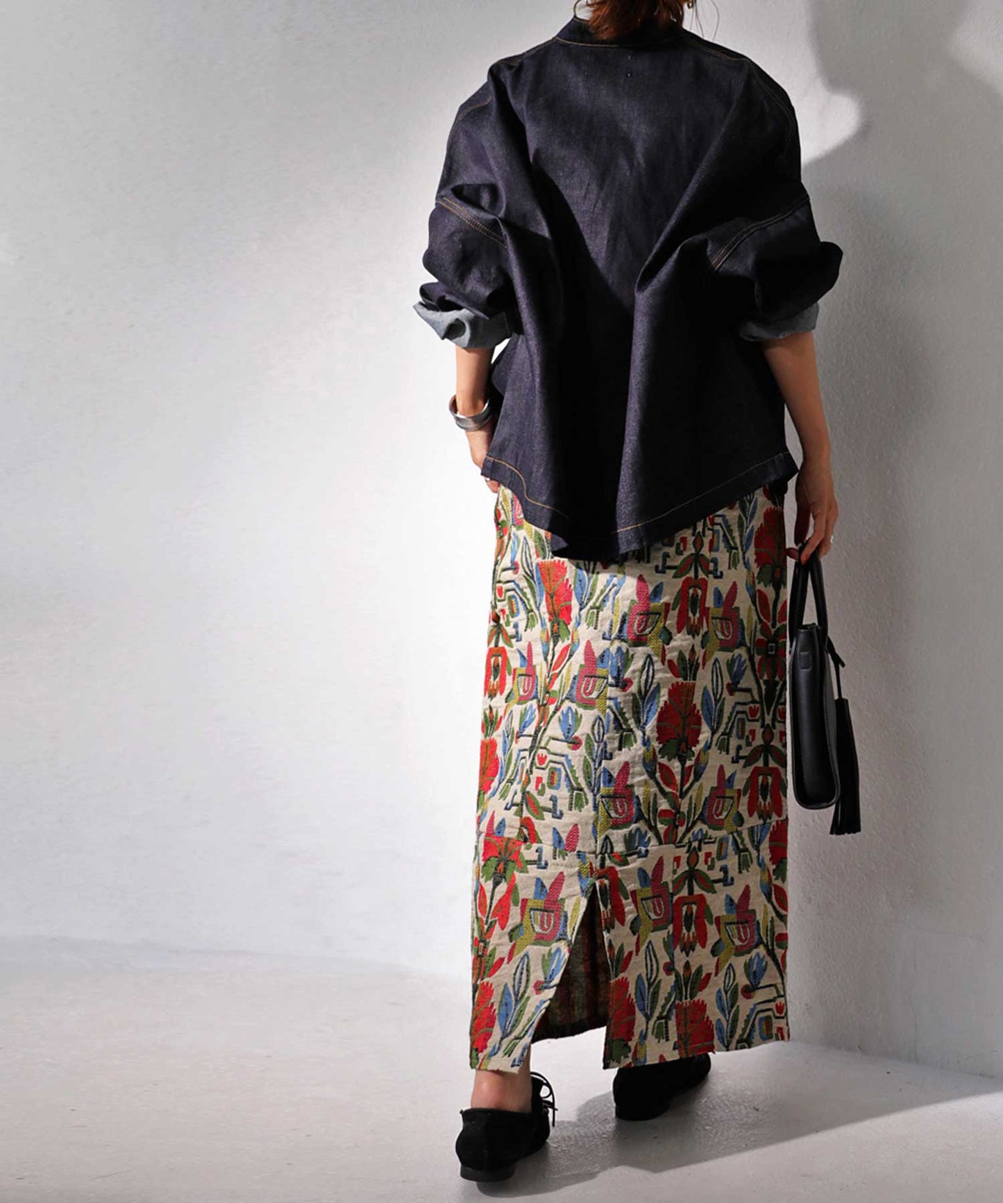 Gobran weaving floral skirt Ladies