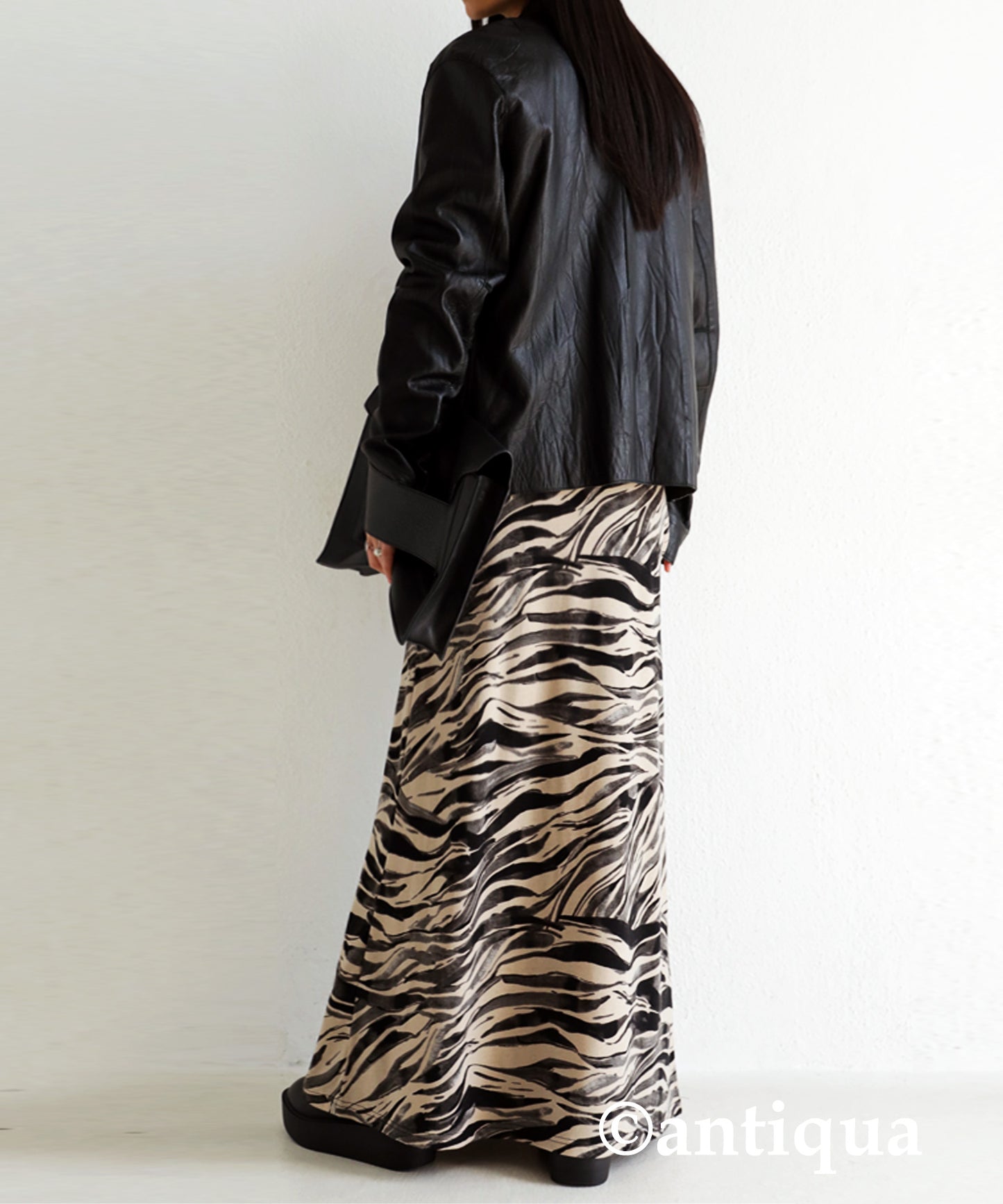 Ladies long skirt Zebra print