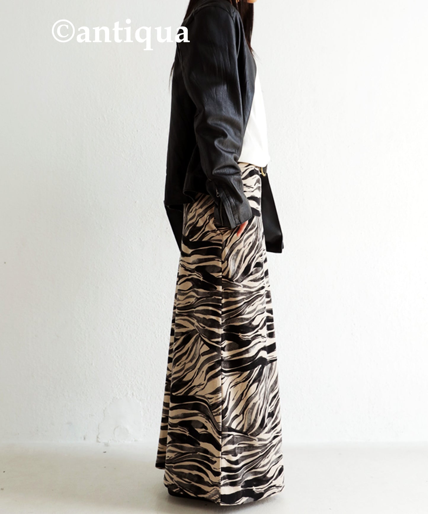 Ladies long skirt Zebra print