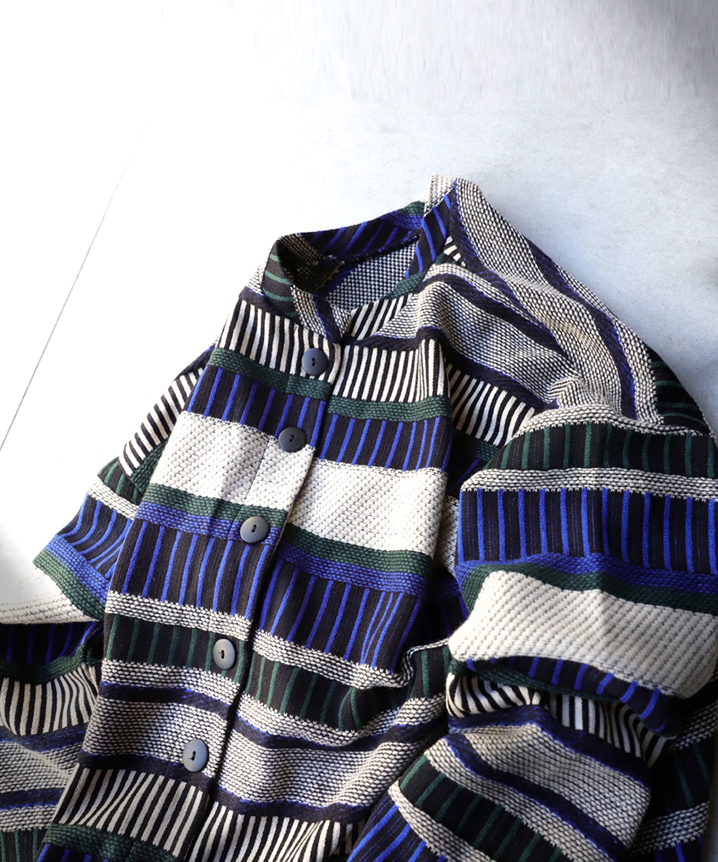 Ladies Knitted Cardigan Horizontal striped