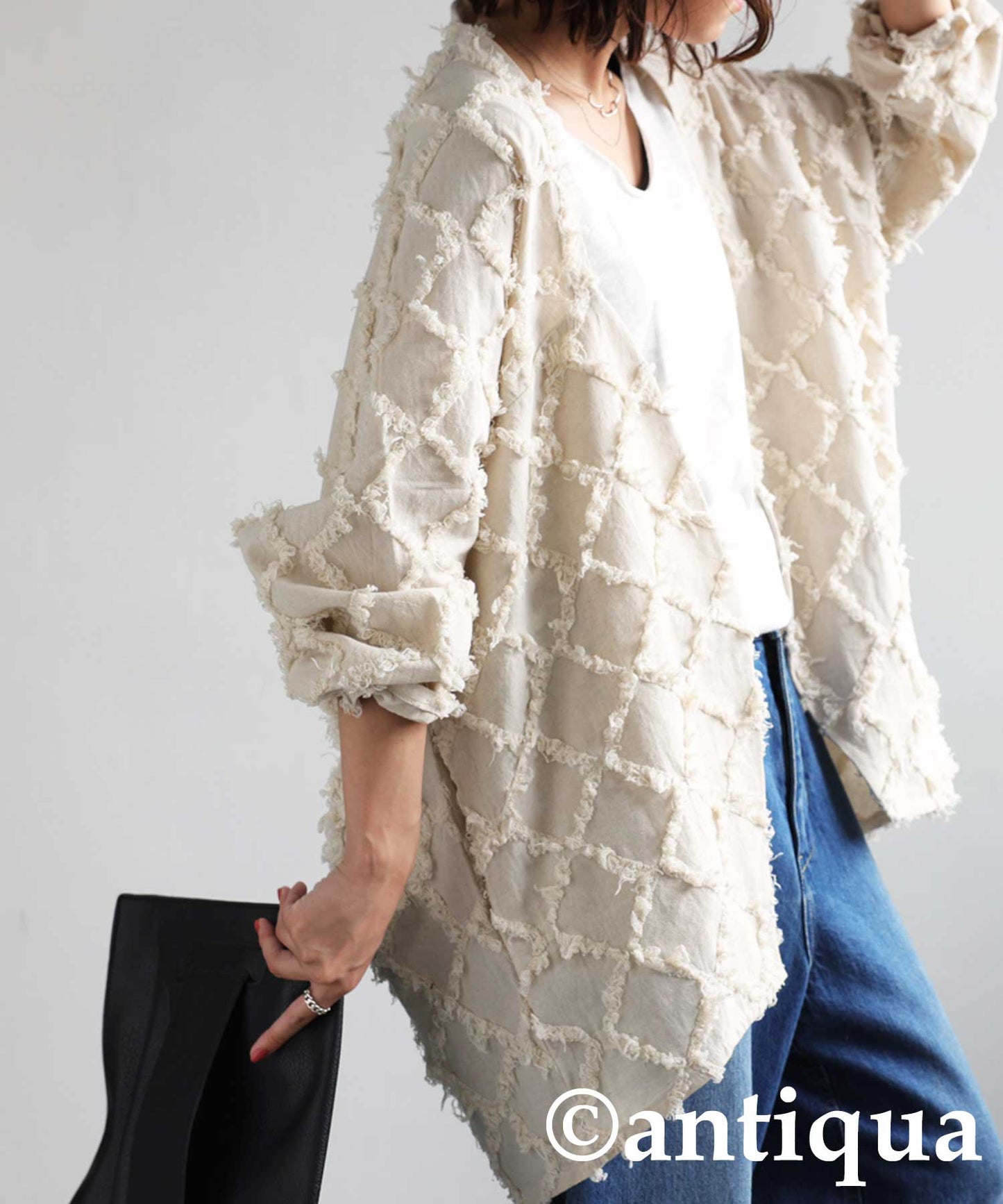 Fringe Ladies Jacket Linen-Cotton