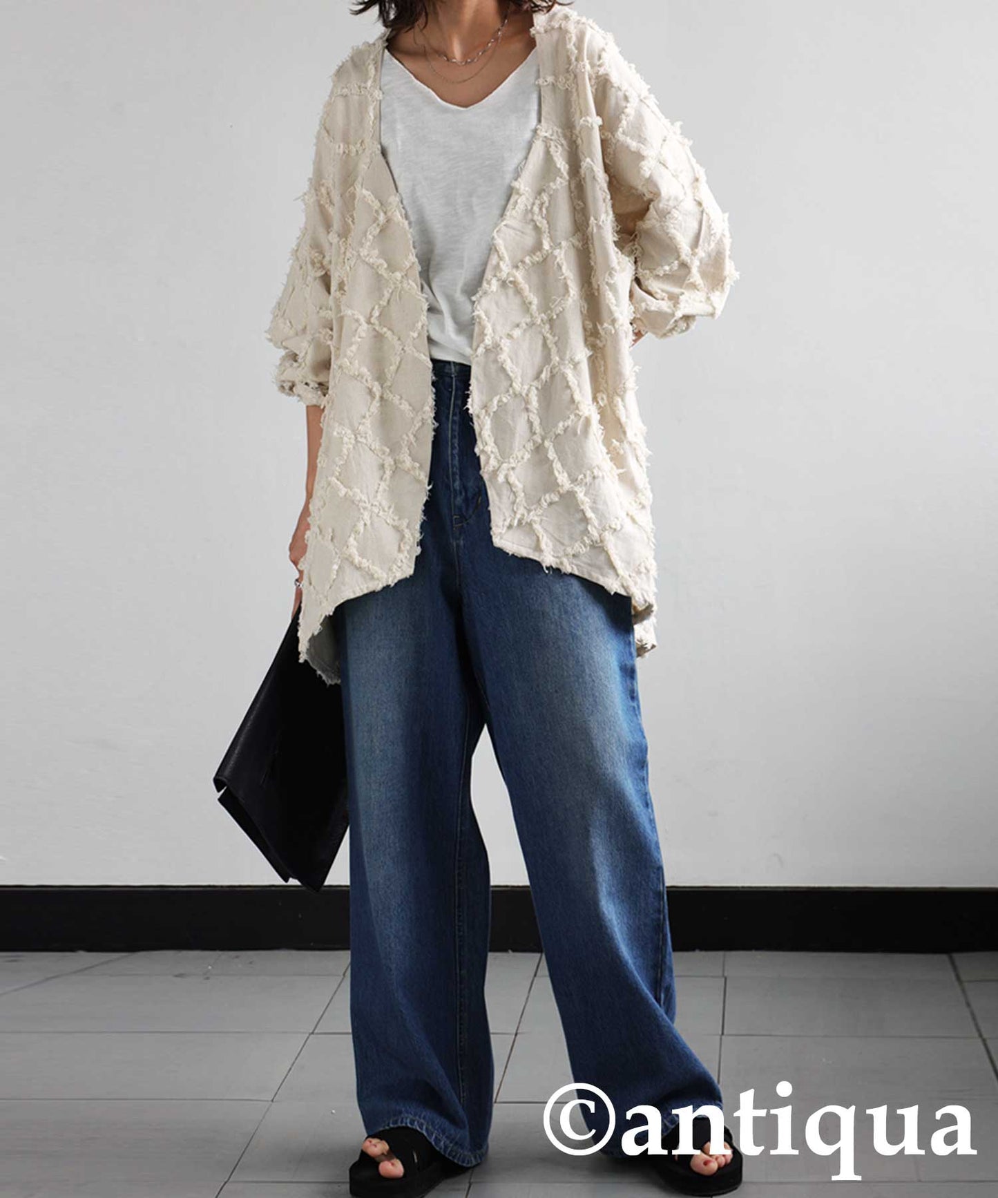 Fringe Ladies Jacket Linen-Cotton