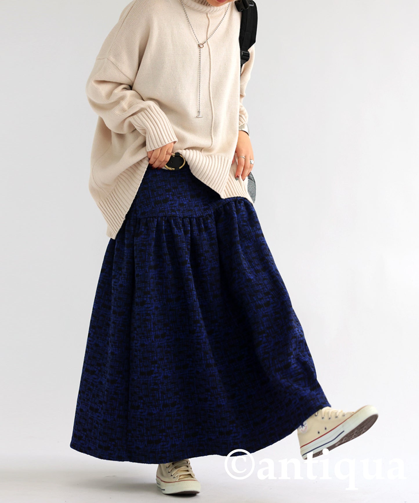 Jacquard Flare Skirt Ladies