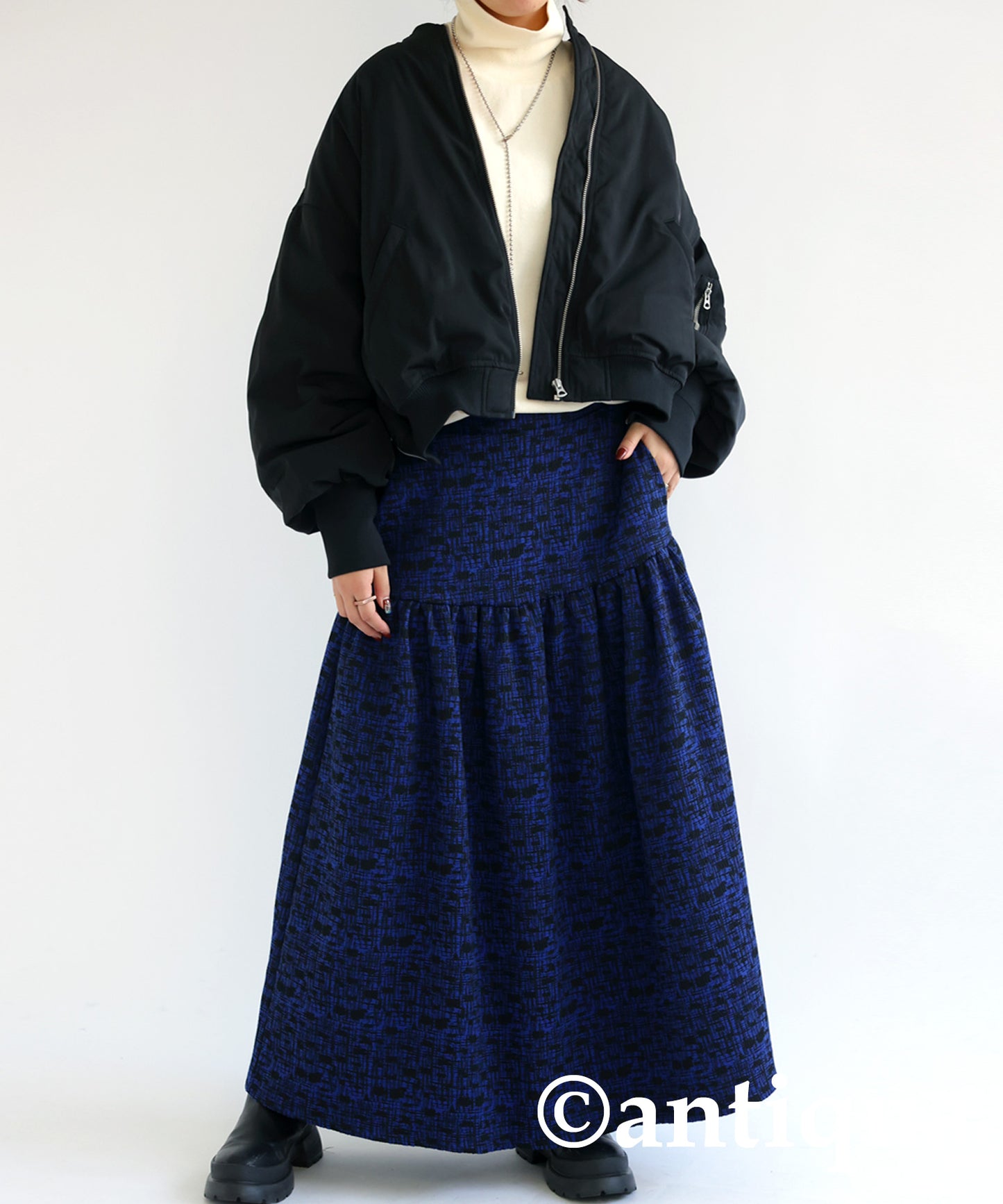 Jacquard Flare Skirt Ladies