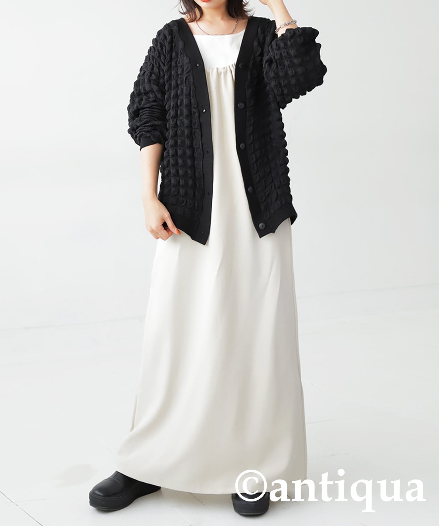 Embossed Ladies bubble cardigan