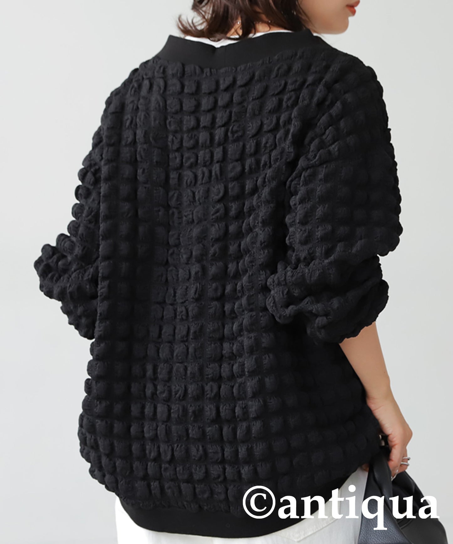 Embossed Ladies bubble cardigan