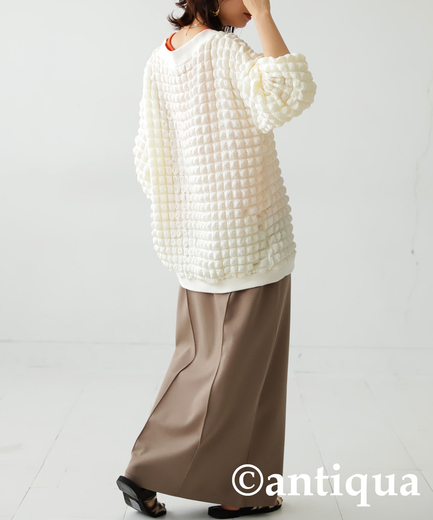 Embossed Ladies bubble cardigan