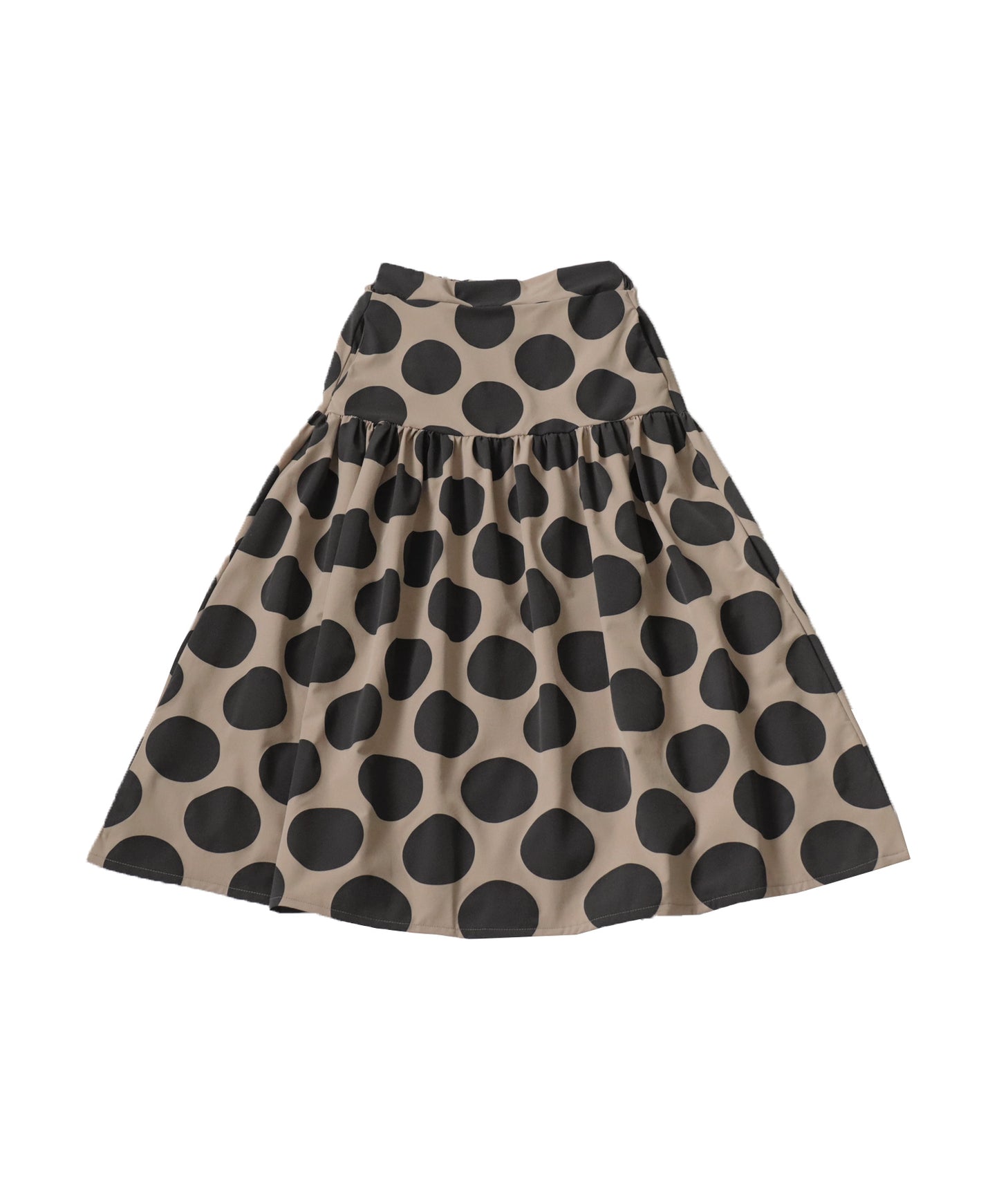 Dot pattern flare Ladies skirt