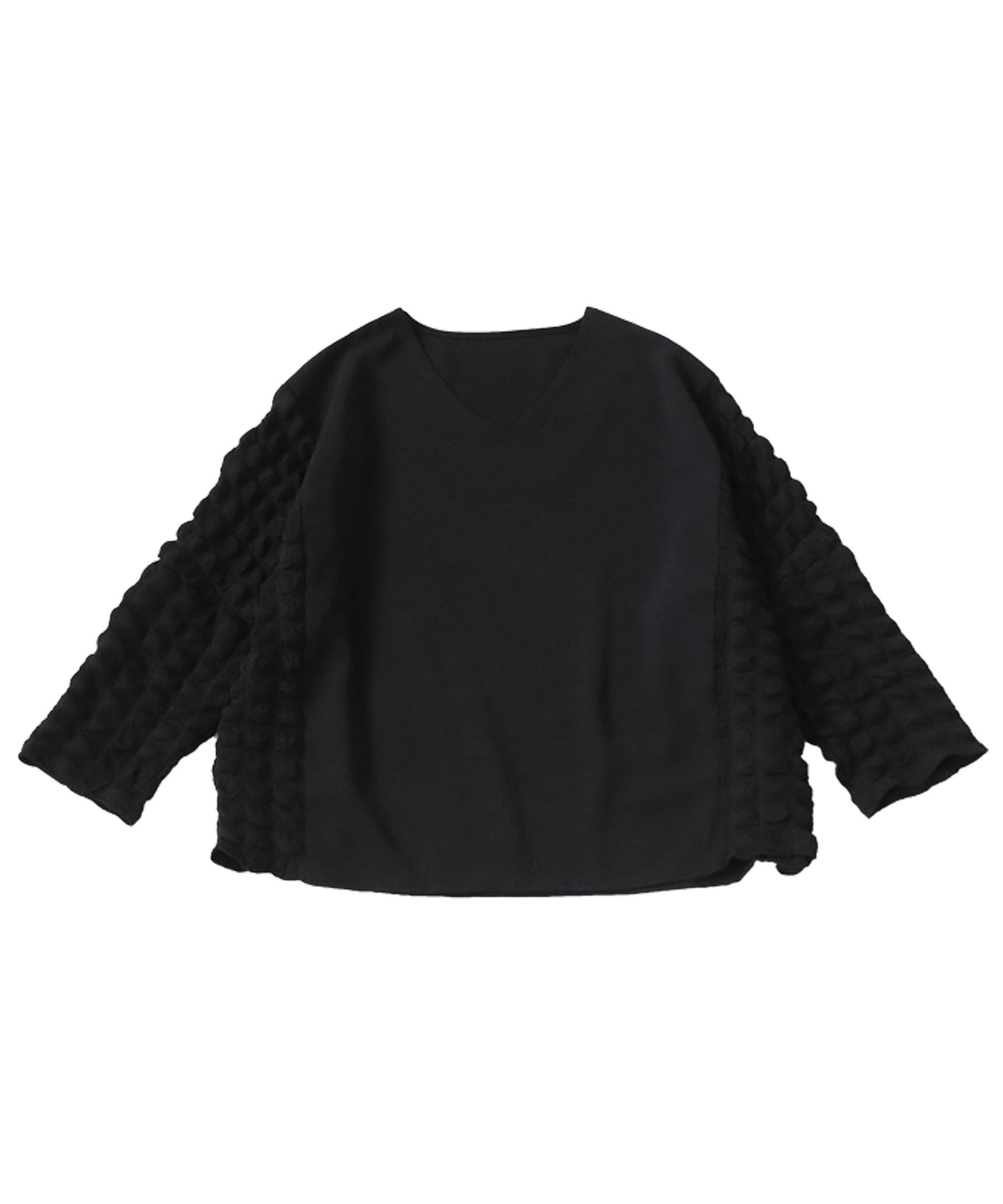 Embossed Ladies bubble sleeve tops