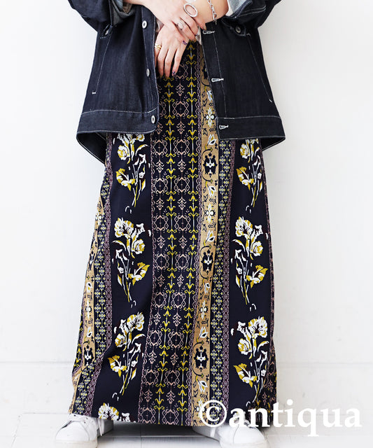 Floral Pattern Skirt Ladies