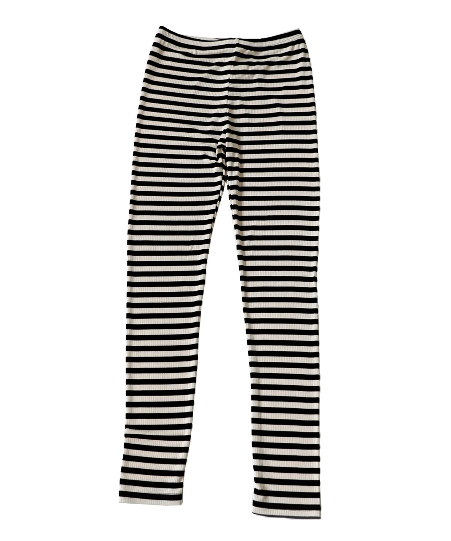 Ladies Full-Length Leggings horizontal stripesThin fabric