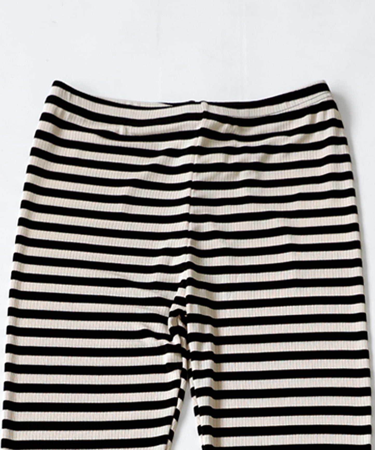 Ladies Full-Length Leggings horizontal stripesThin fabric