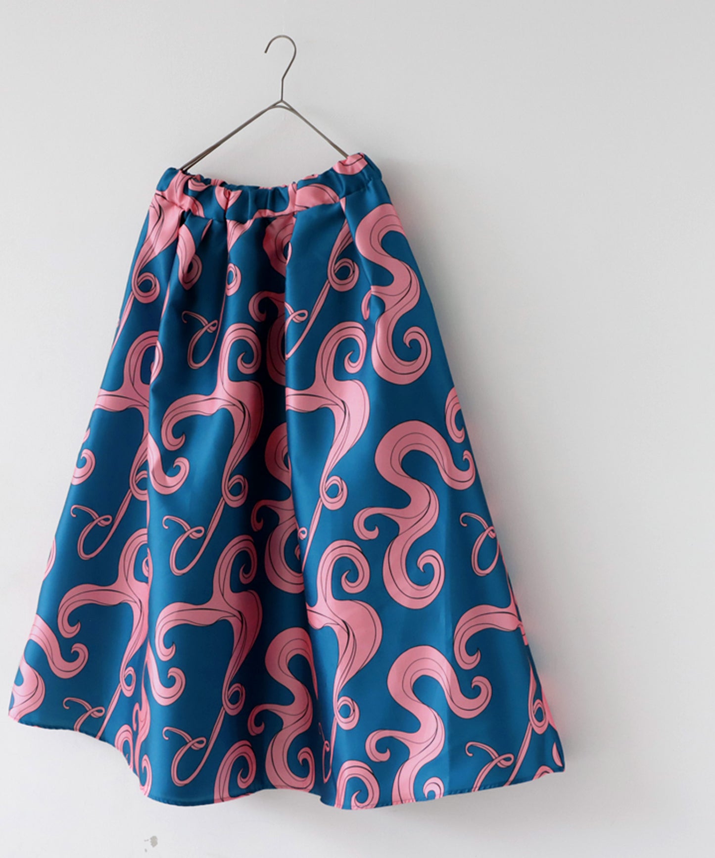 Geometric pattern flare long skirt Ladies