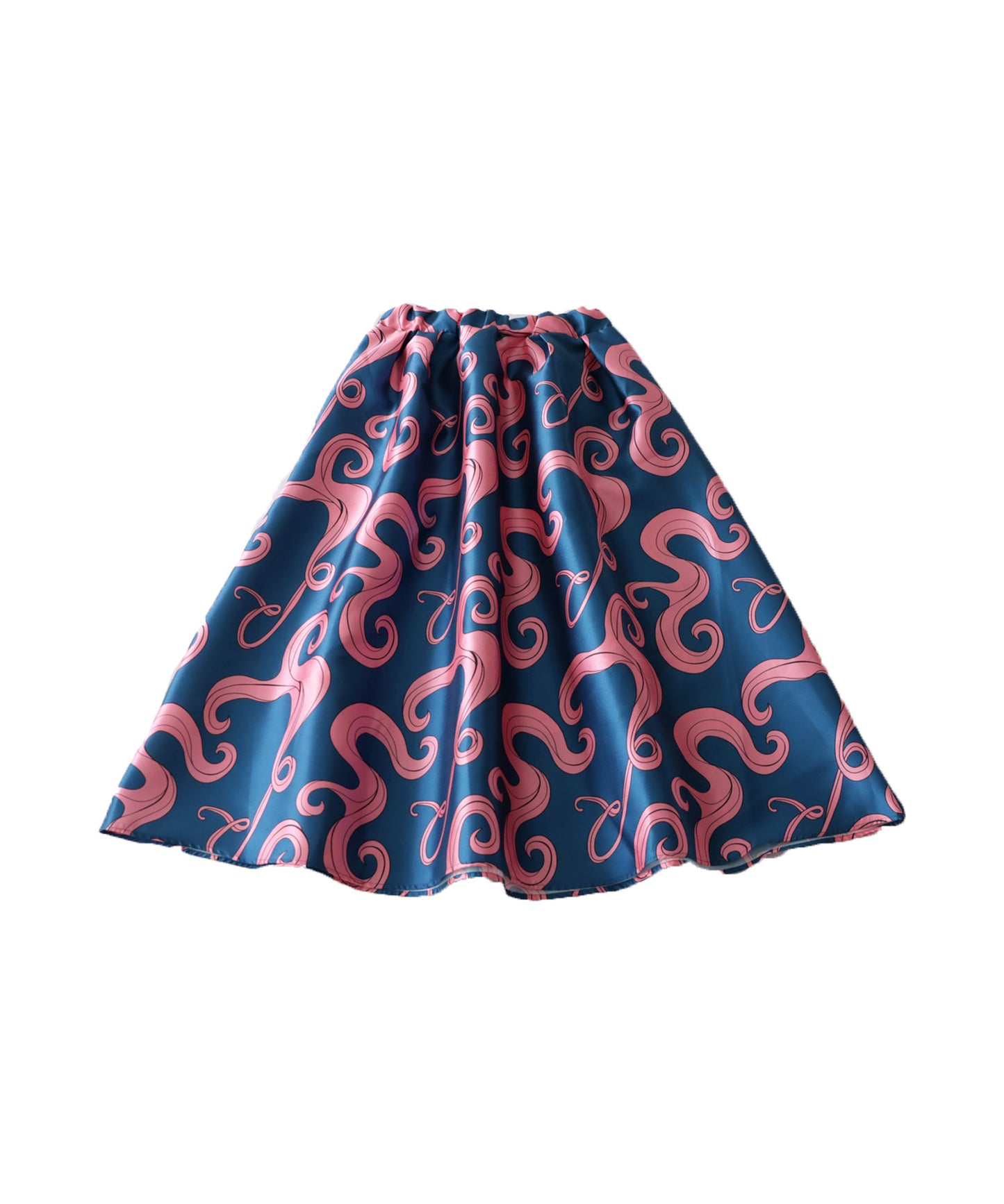 Geometric pattern flare long skirt Ladies