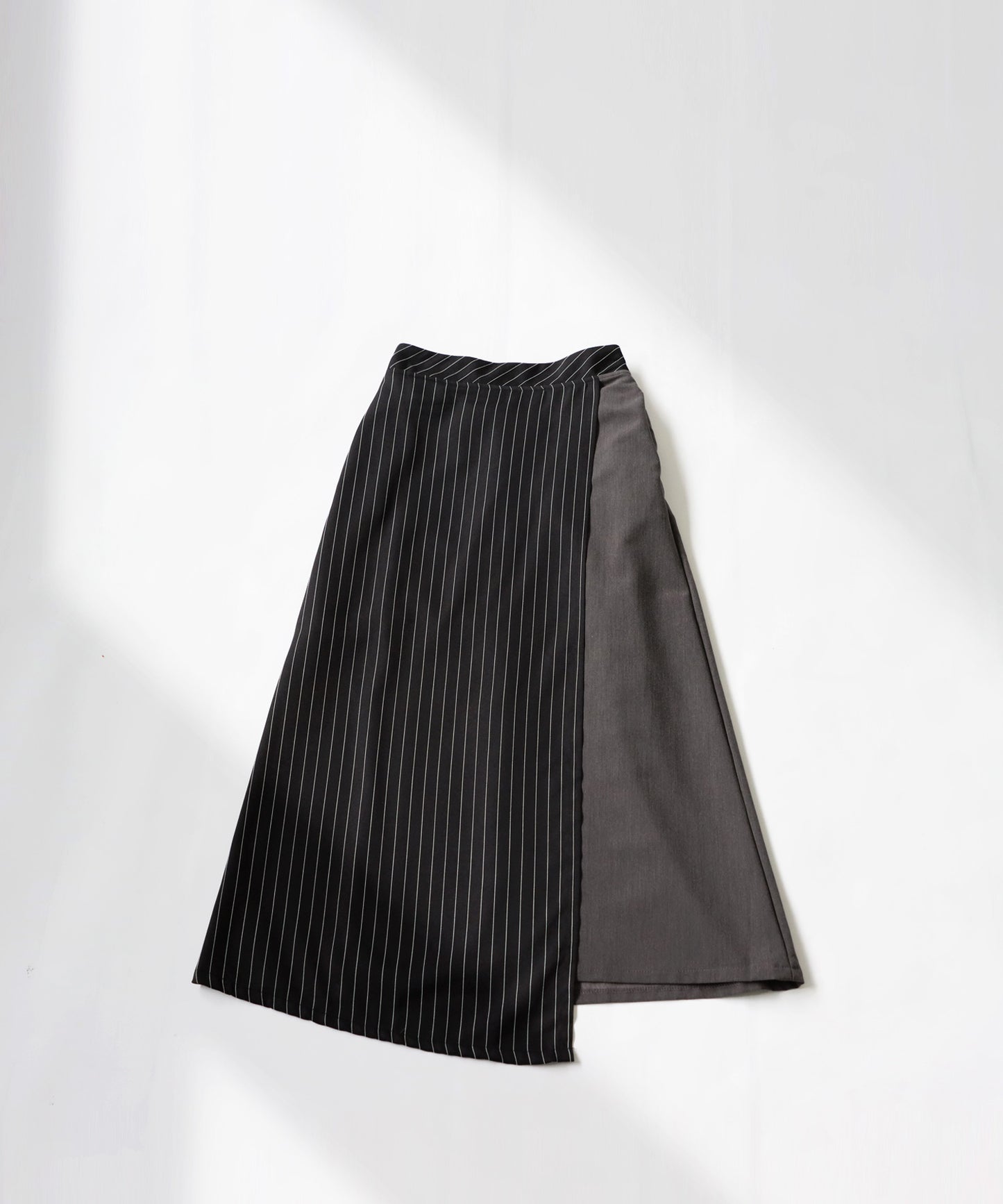 Stripe Pattern Wrap Skirt Ladies