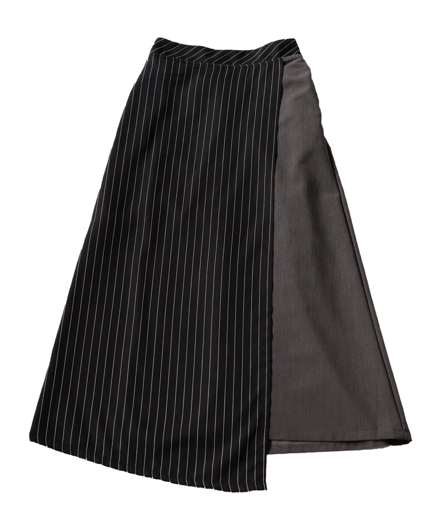 Stripe Pattern Wrap Skirt Ladies