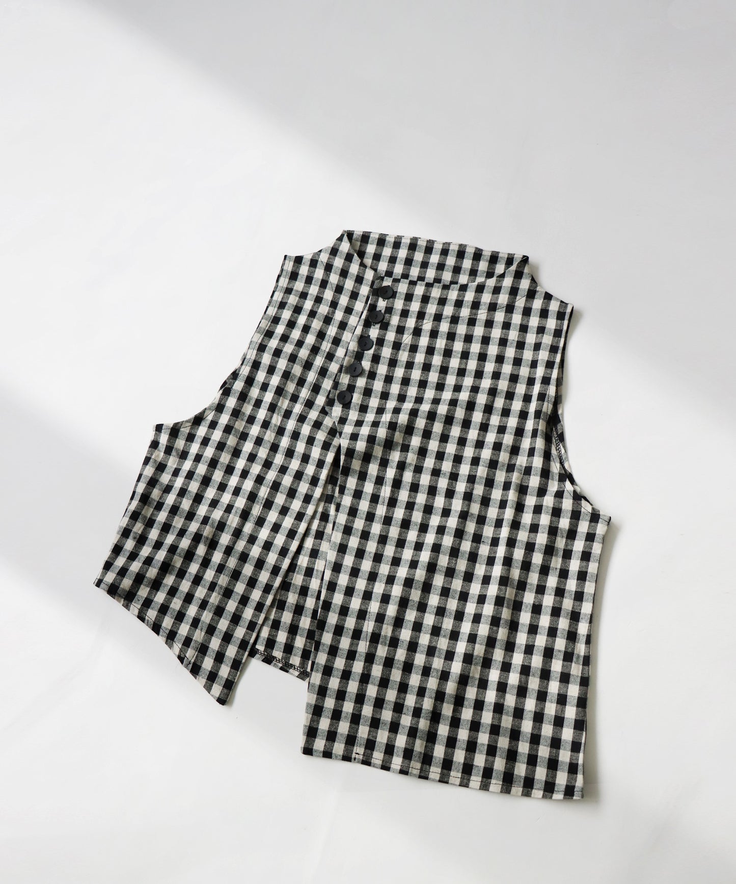 Ladies Gingham checked vest Sleeveless