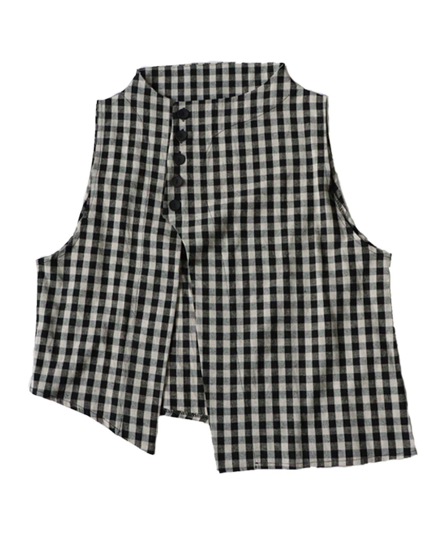 Ladies Gingham checked vest Sleeveless