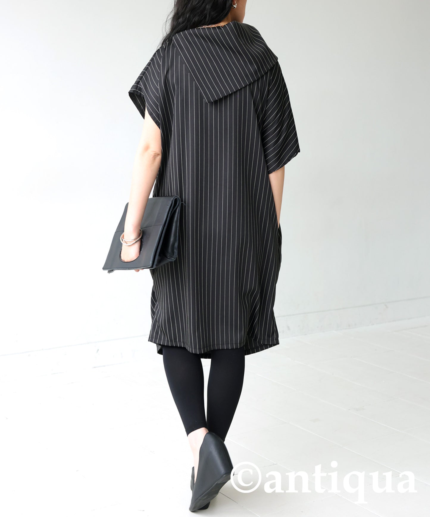 Stripe Pattern Asymmetry Ladies Casual dress
