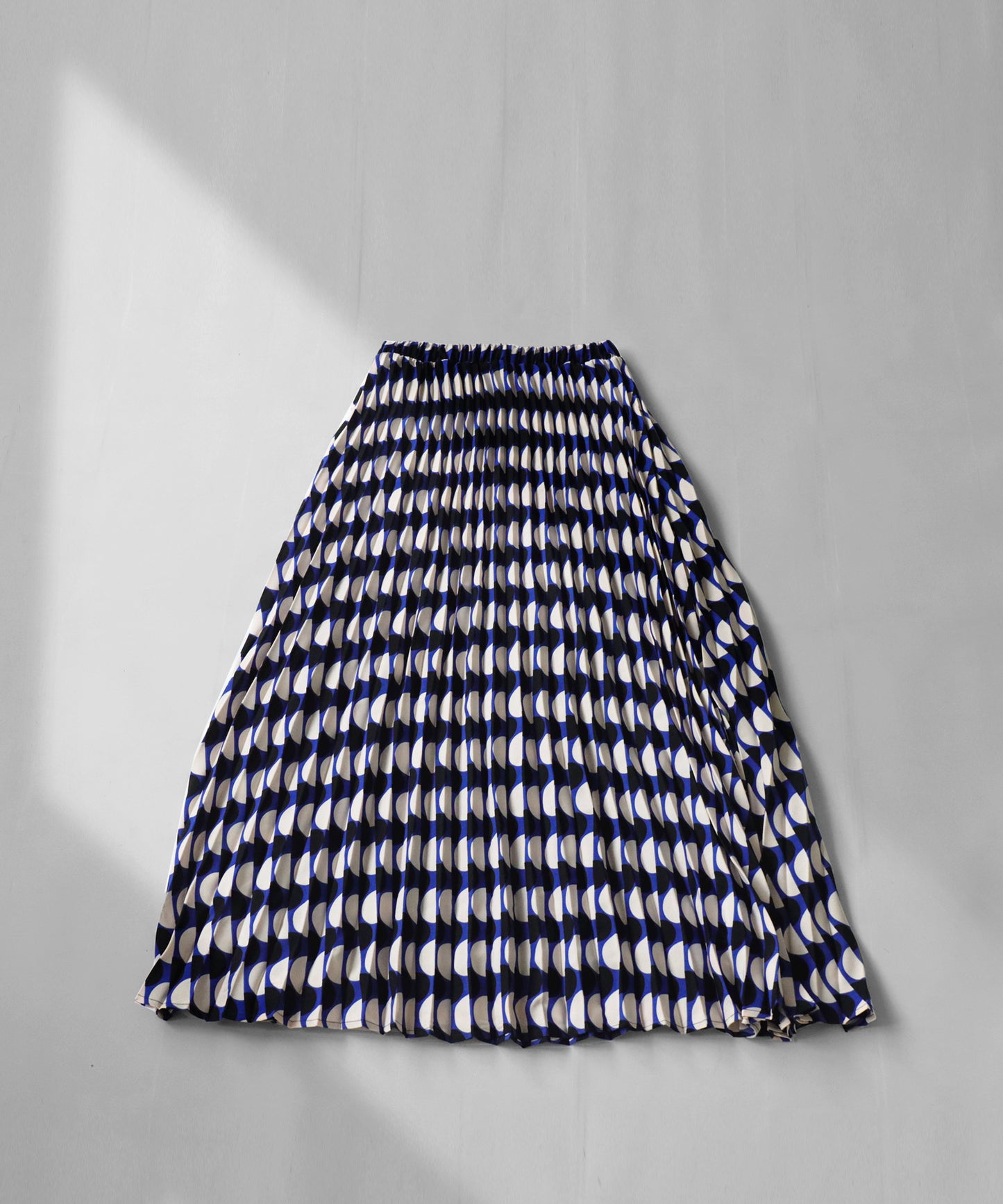 Geometric pattern pleated skirt Ladies