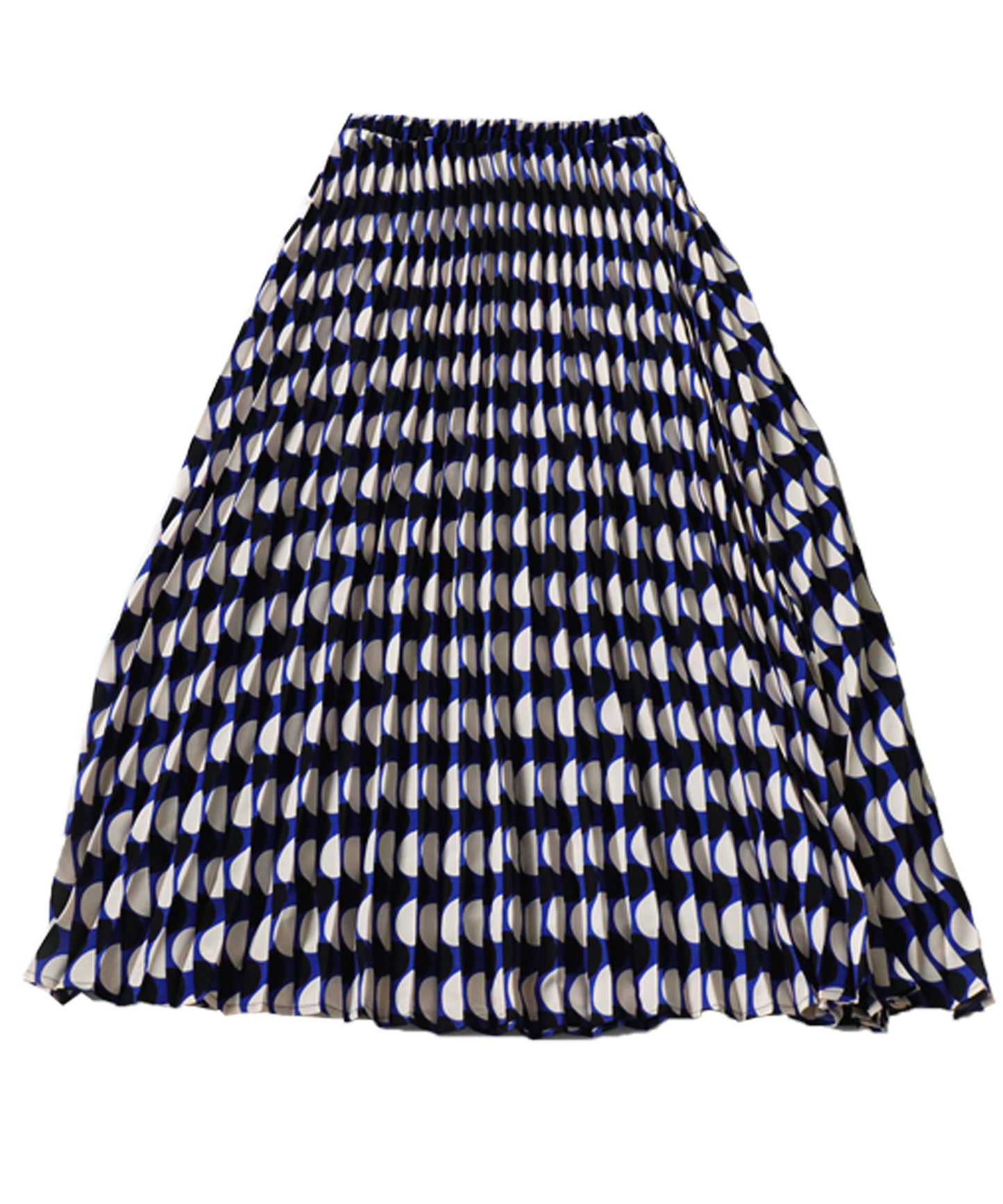 Geometric pattern pleated skirt Ladies