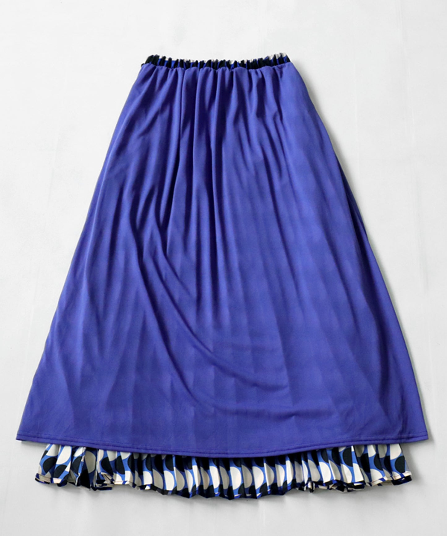 Geometric pattern pleated skirt Ladies