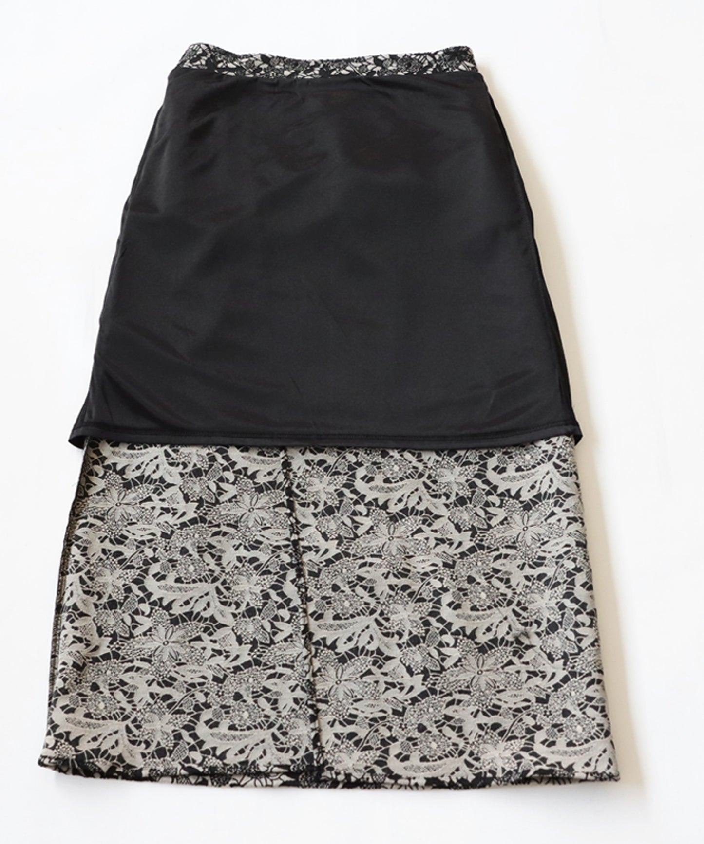 Jacquard Weaving Floral Pattern Lap Skirt Ladies