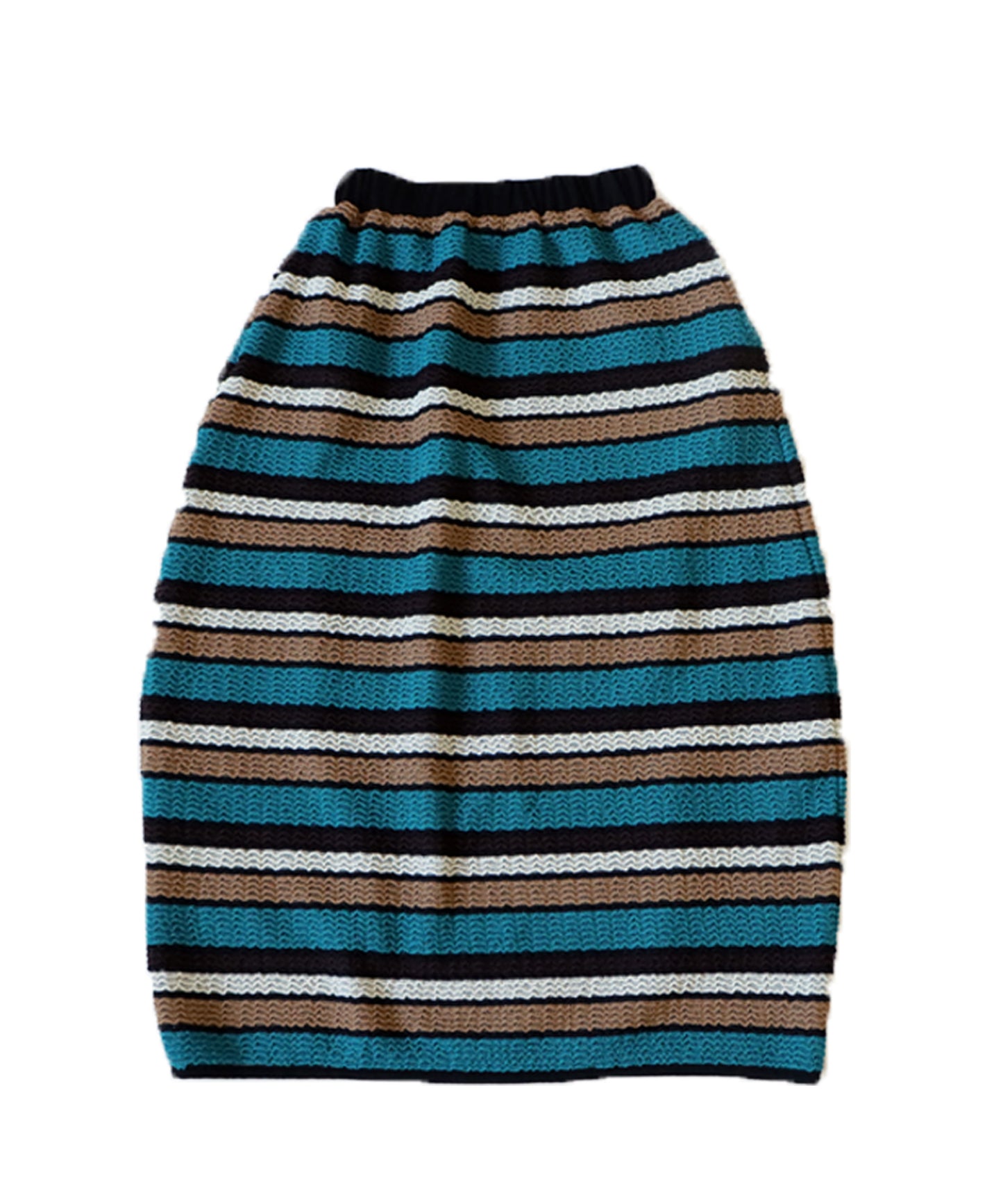 Colorful border knit skirt Ladies