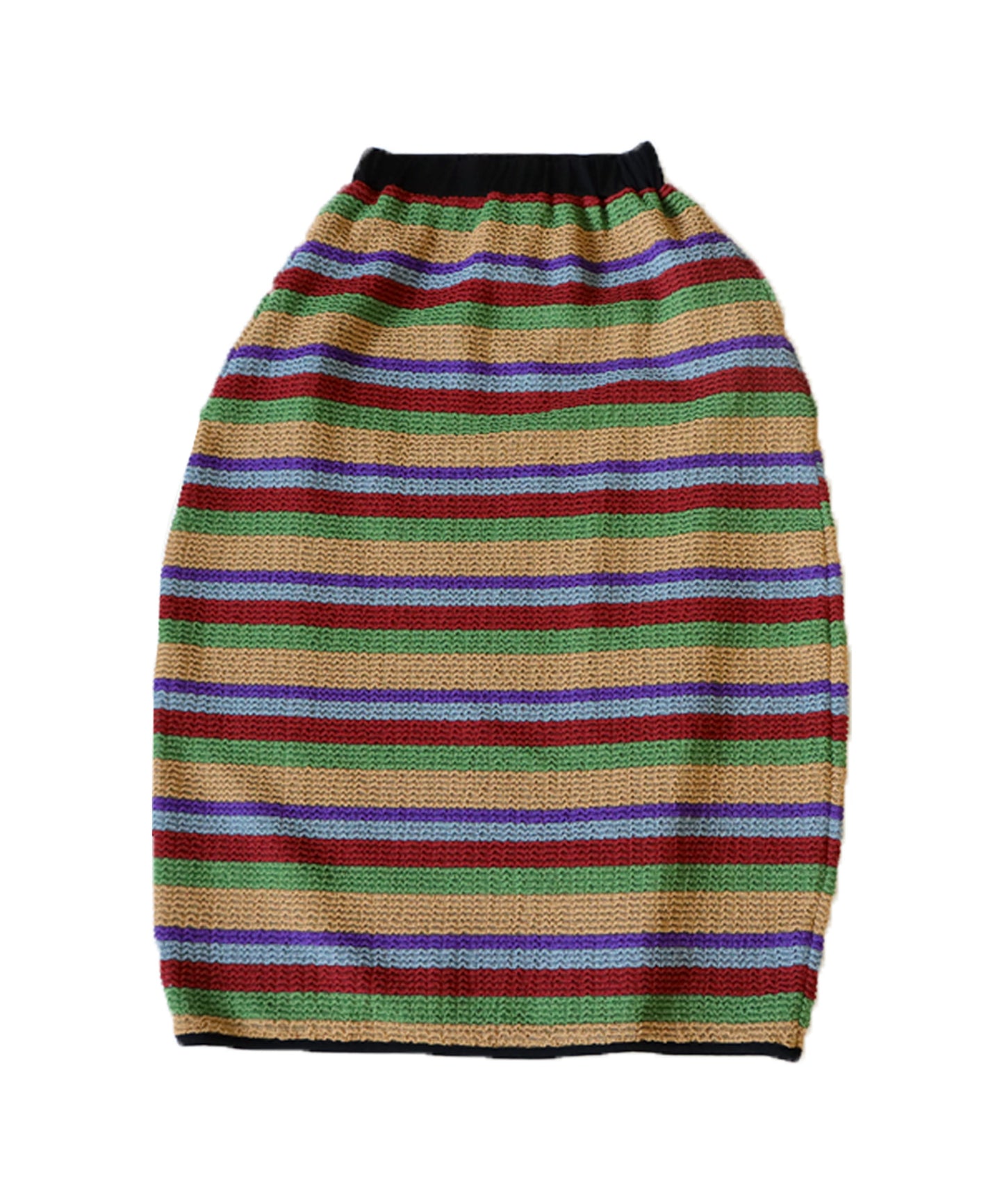 Colorful border knit skirt Ladies