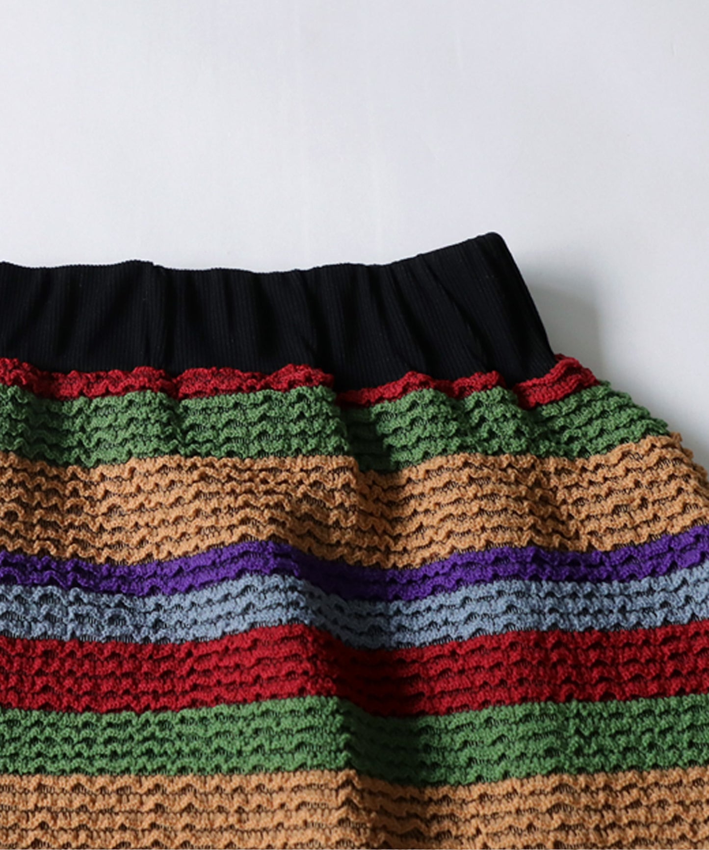 Colorful border knit skirt Ladies