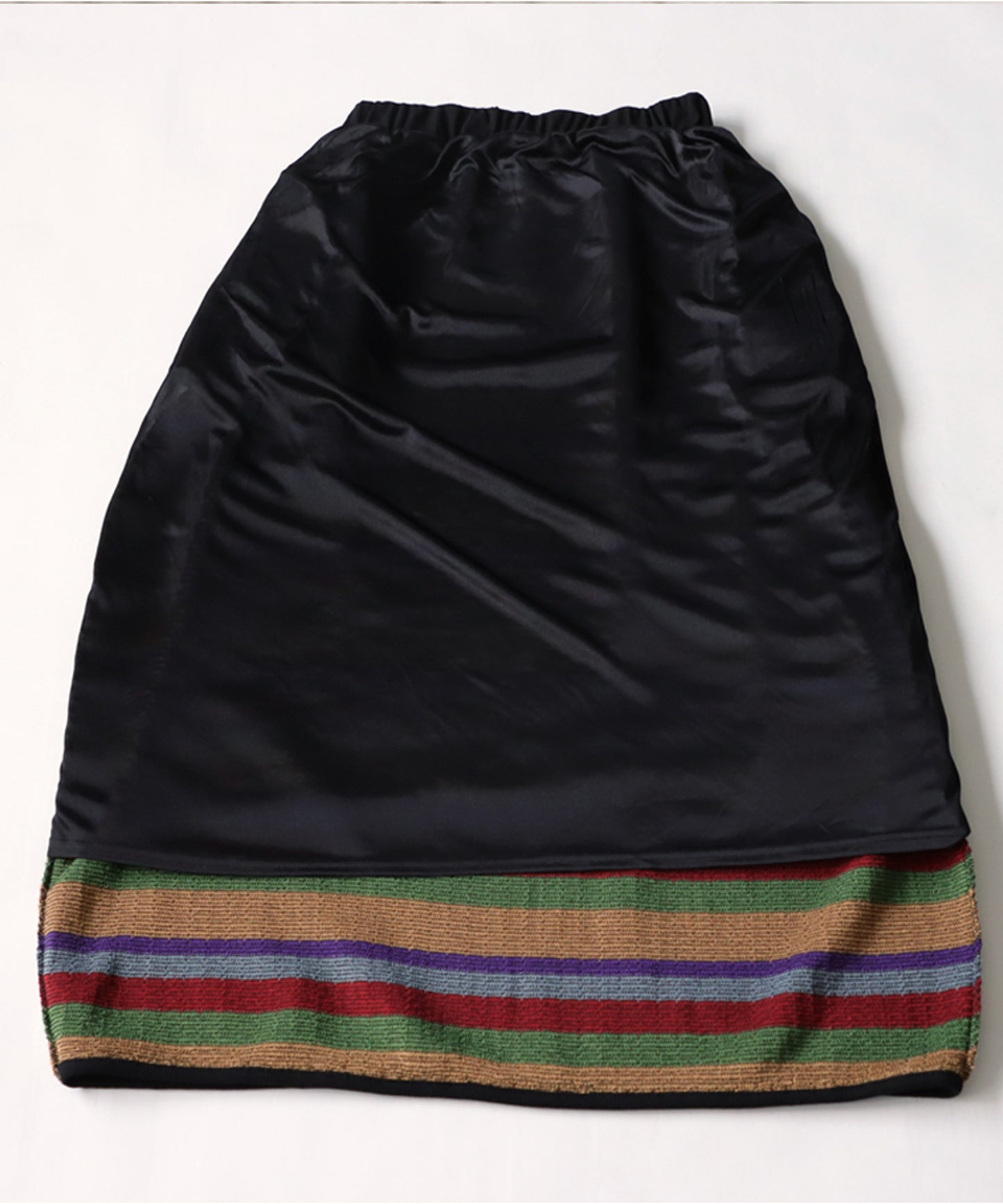 Colorful border knit skirt Ladies