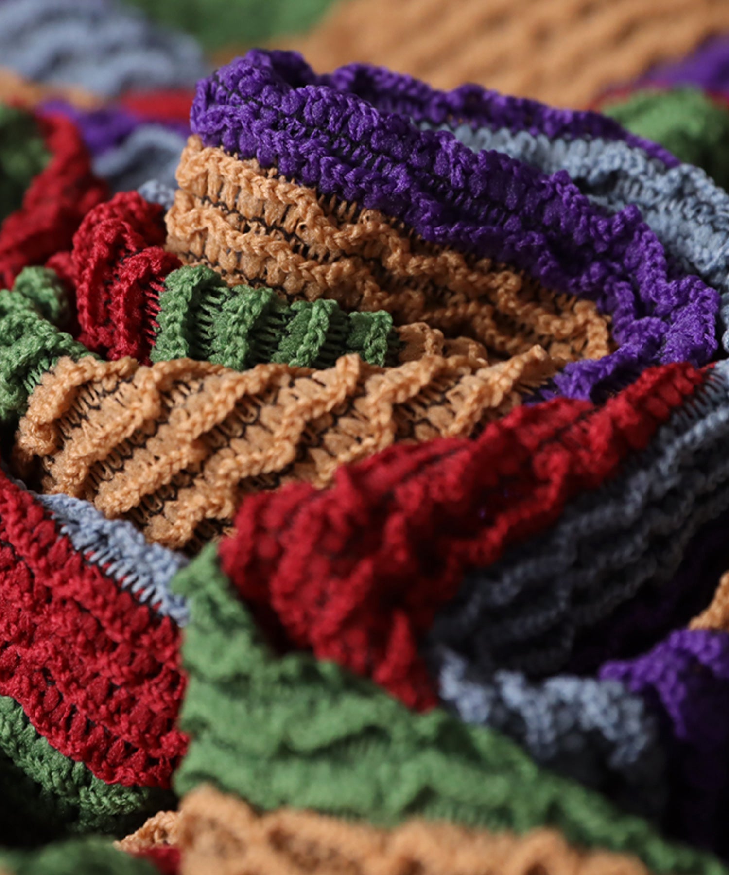 Colorful border knit skirt Ladies