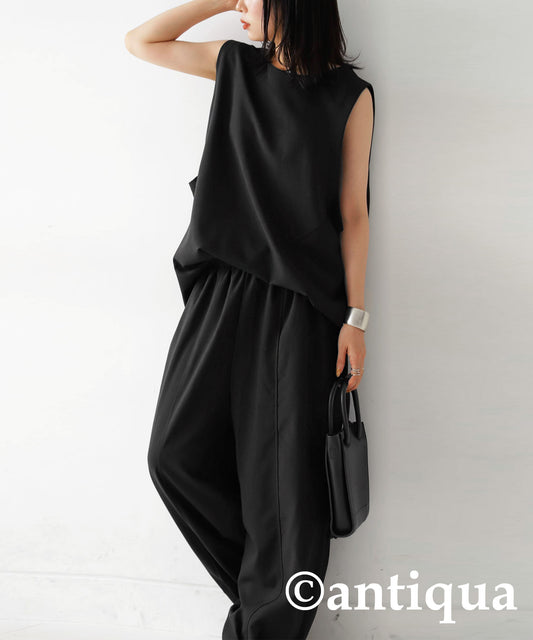 Cocoon silhouette Design Vest Ladies