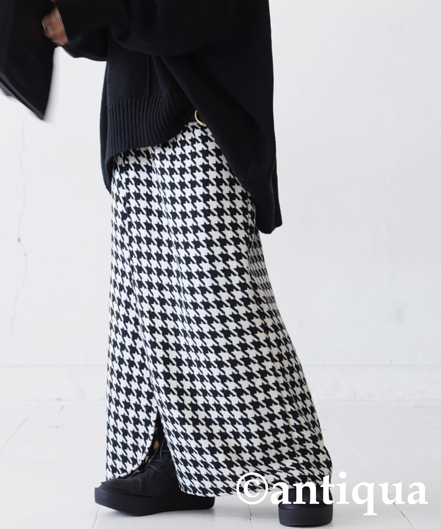 CHIDORI (Houndstooth) Wrap Skirt Ladies