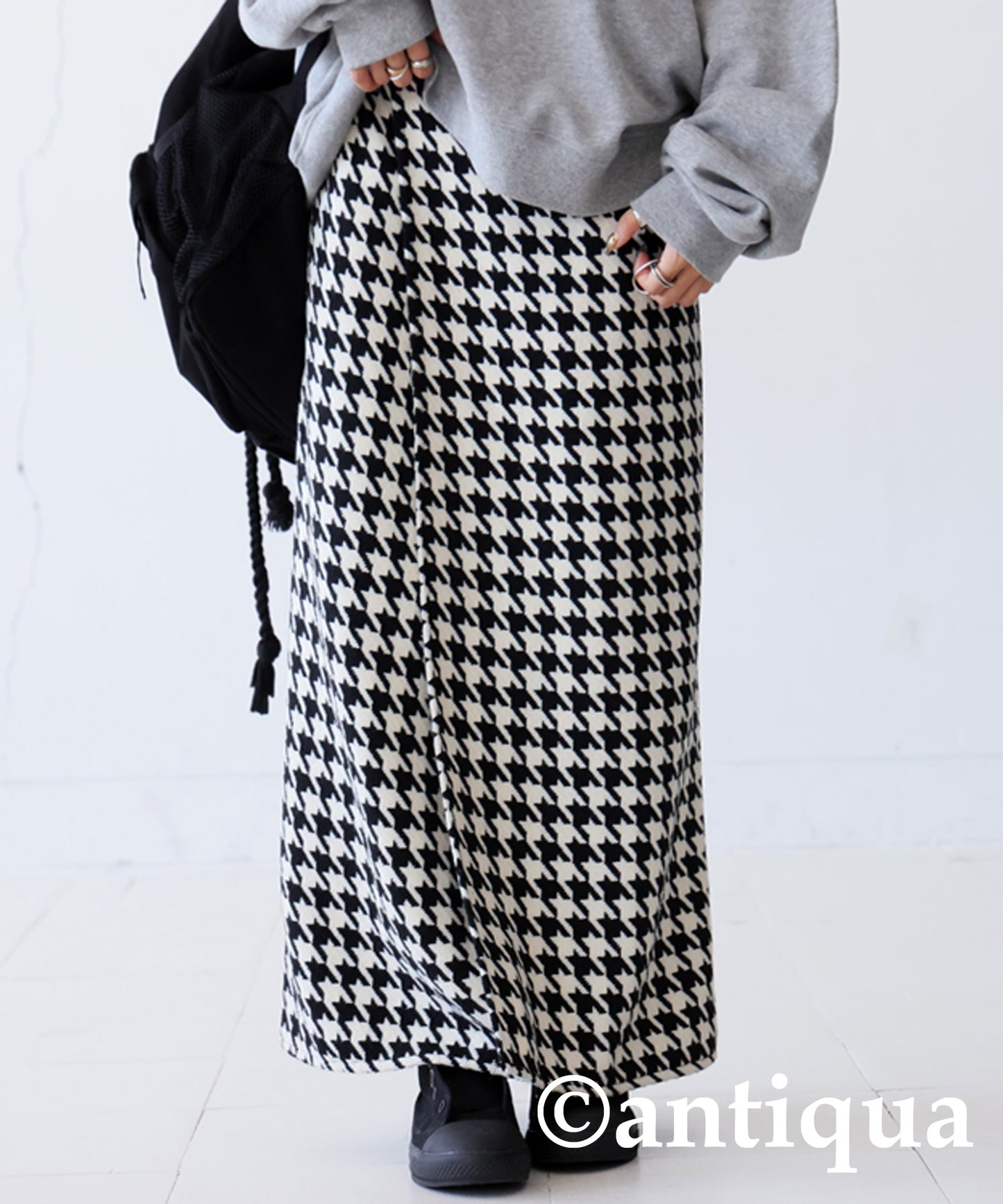 CHIDORI (Houndstooth) Wrap Skirt Ladies