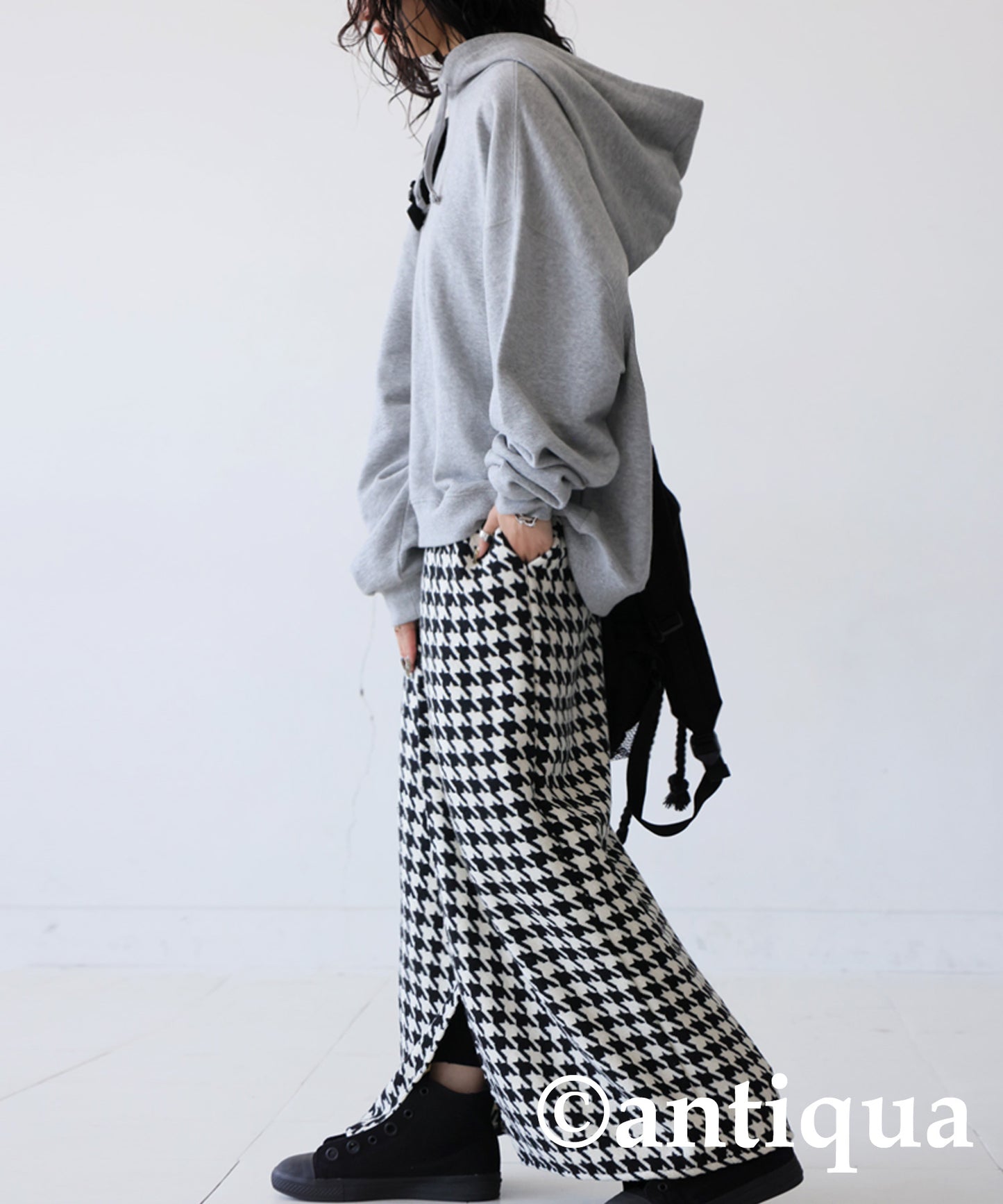 CHIDORI (Houndstooth) Wrap Skirt Ladies