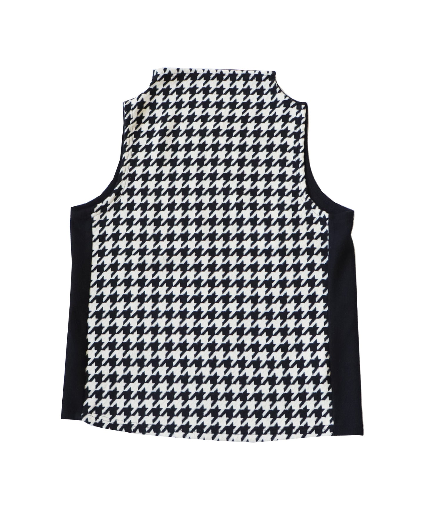 Houndstooth pattern knit vest Ladies