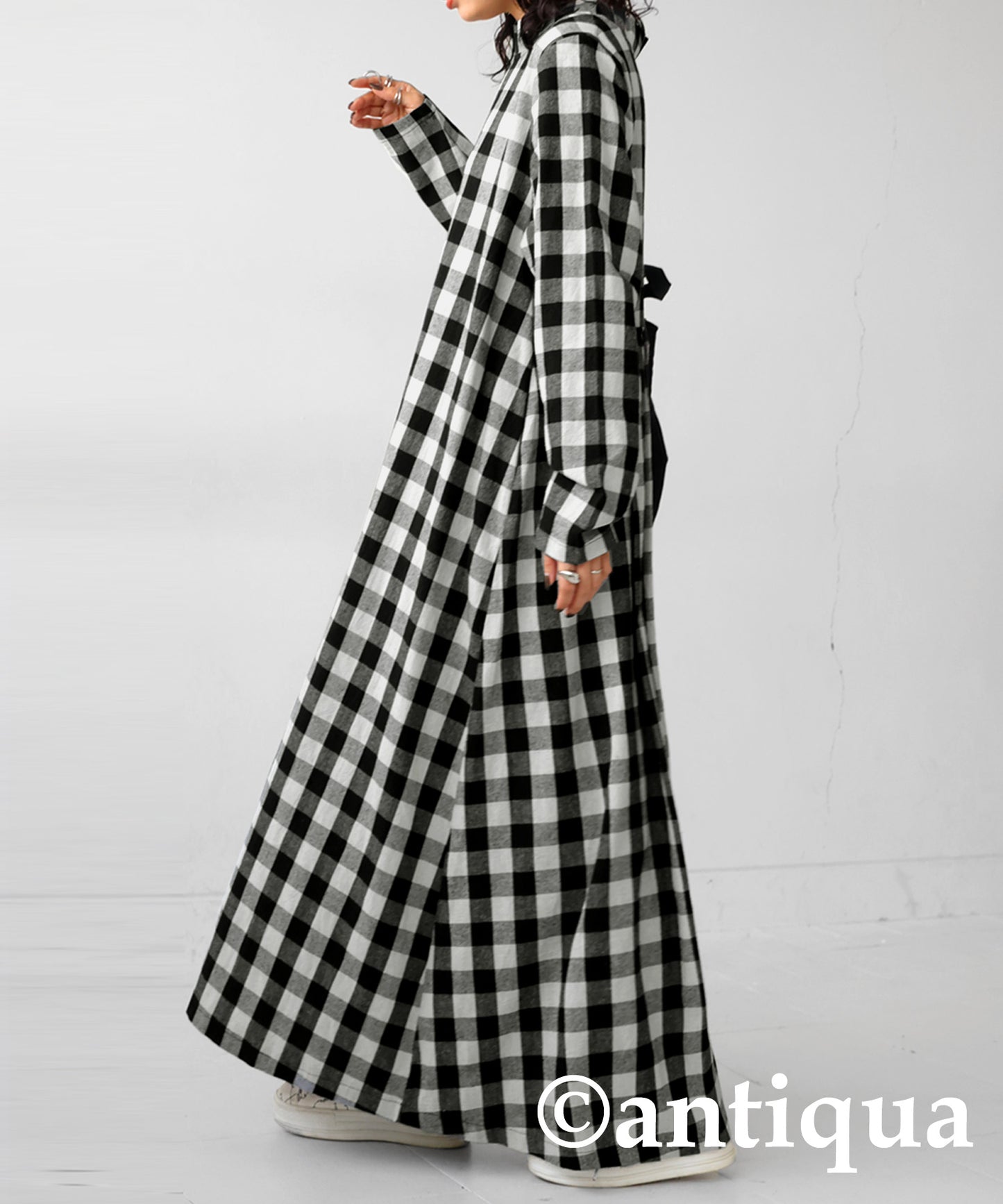 Black Checked Dress Ladies