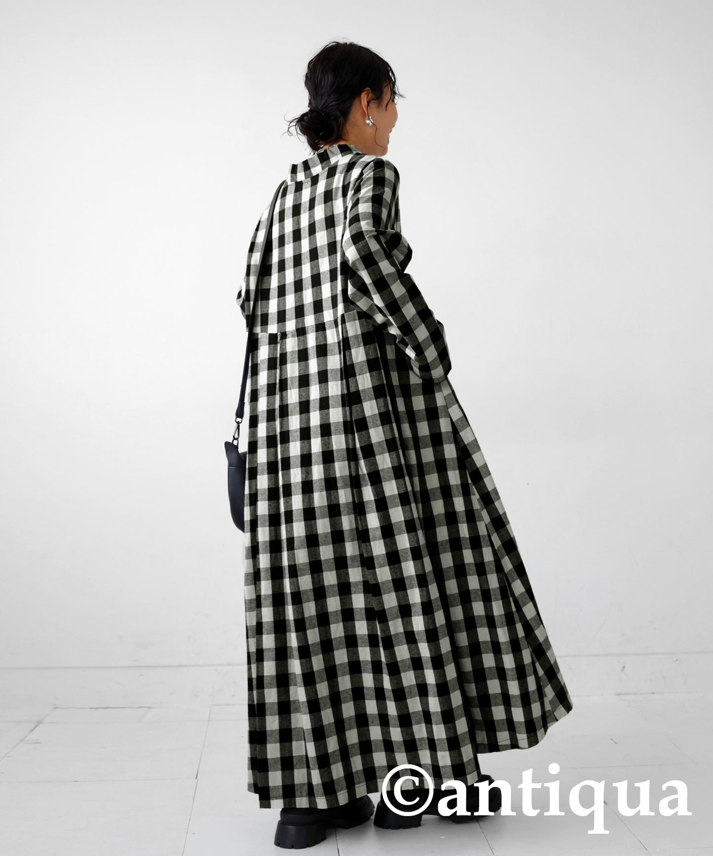 Black Checked Dress Ladies