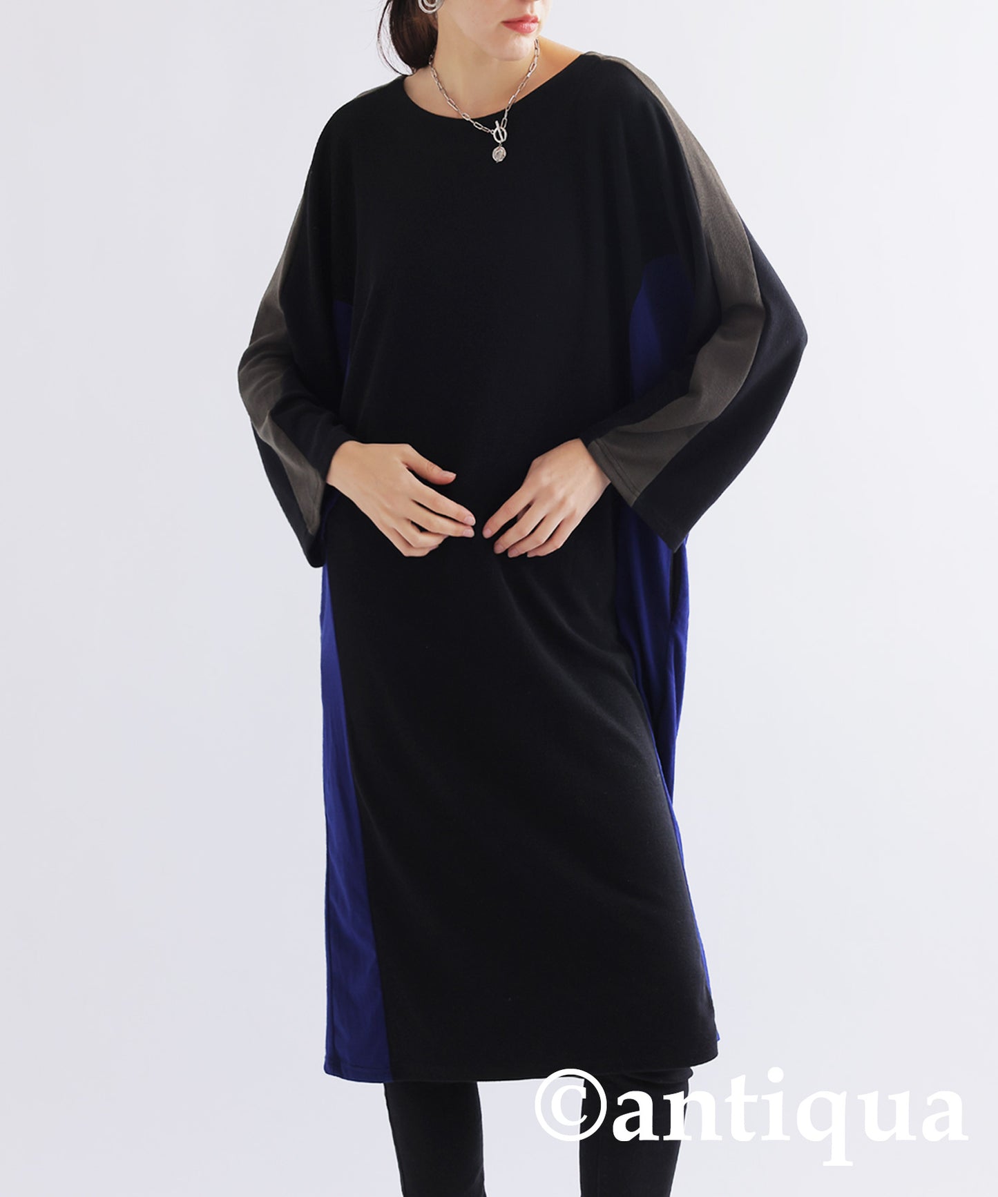 Bicolor Dolman Dress Ladies