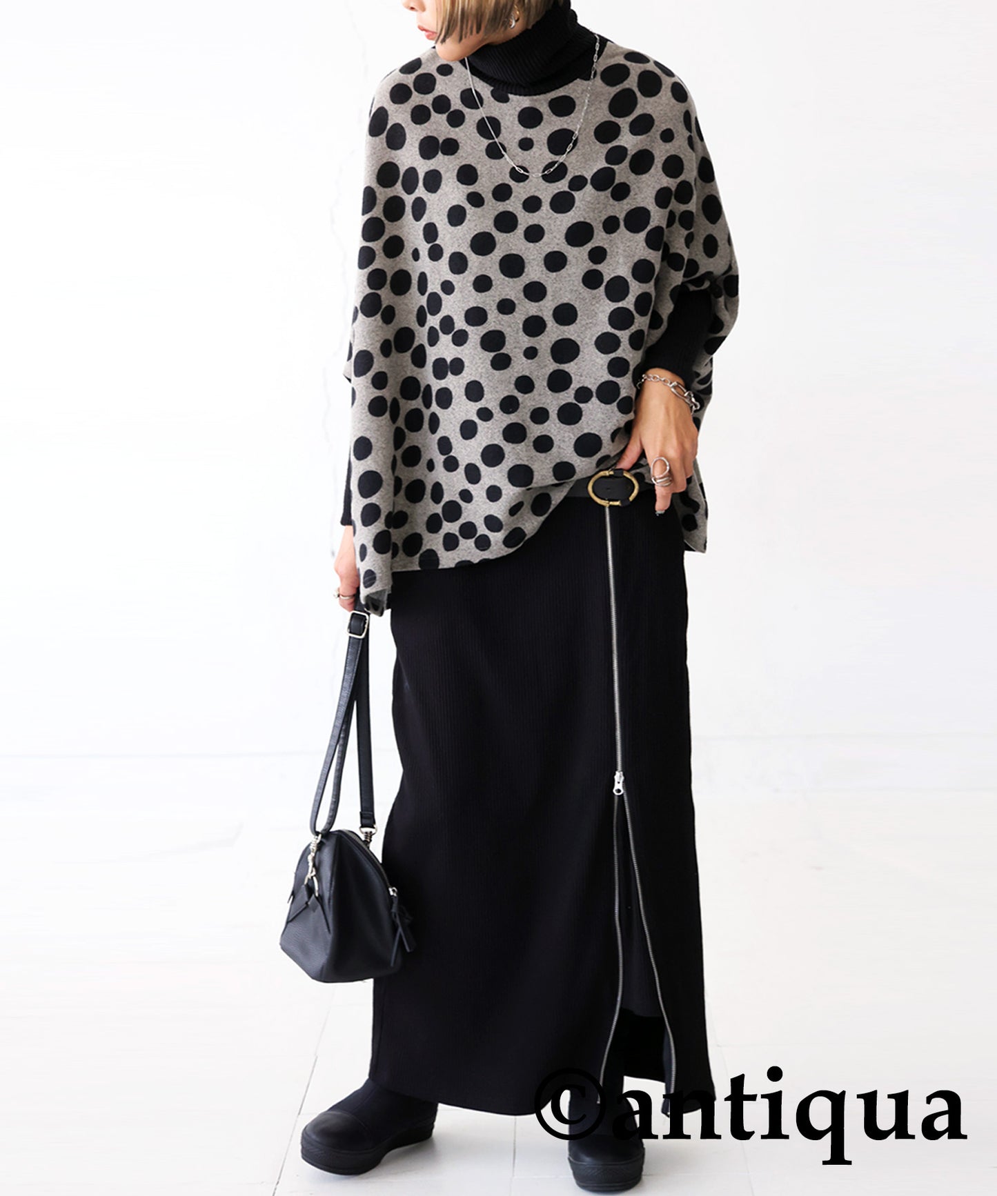 Polka Dots Dolman Knit Ladies