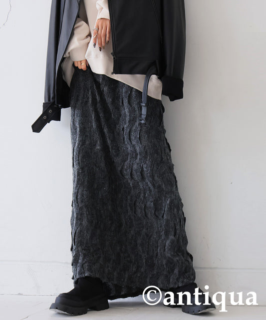 Wave pattern Long skirt Ladies