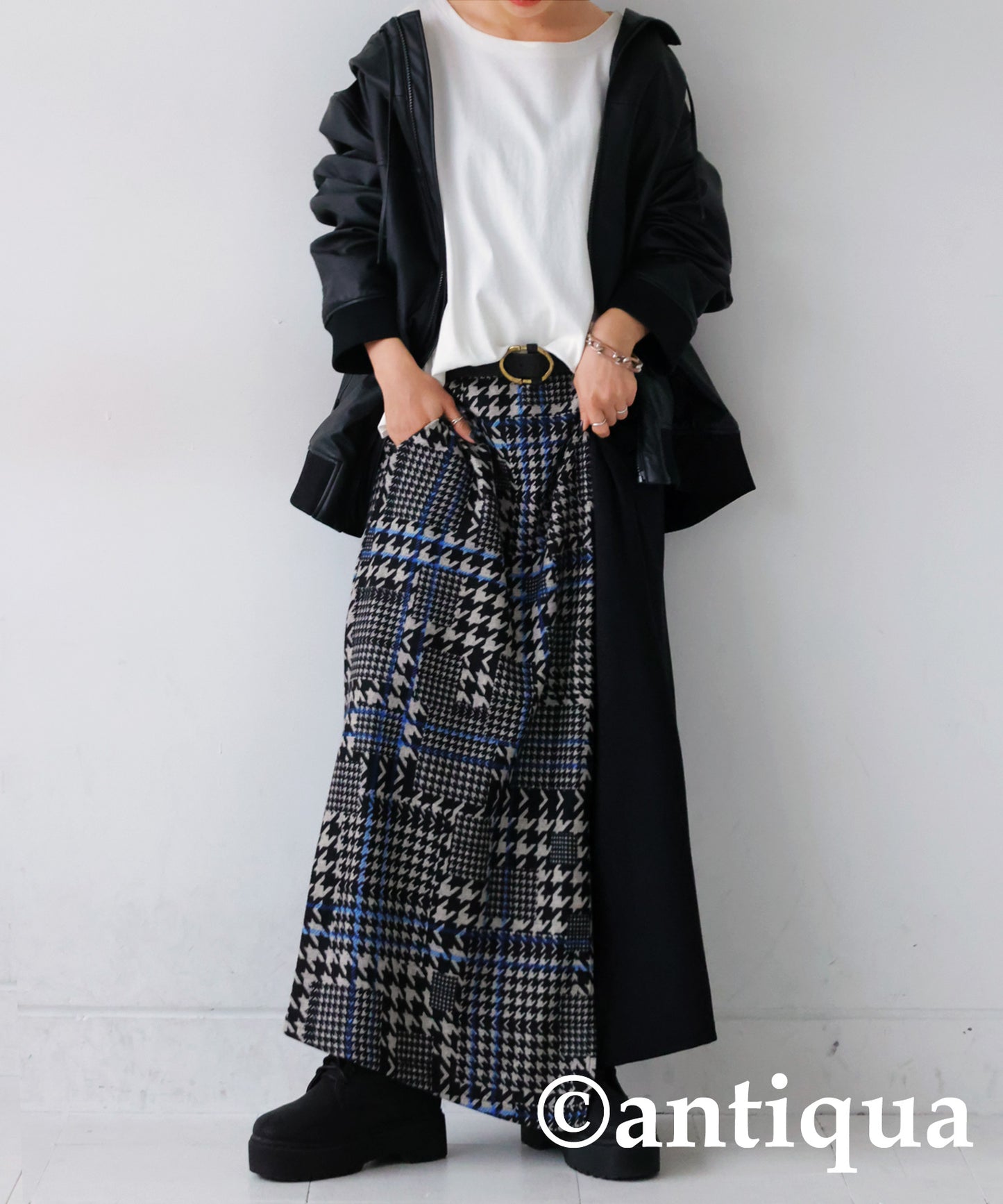 CHIDORI (Houndstooth) Pattern Tight Skirt Ladies