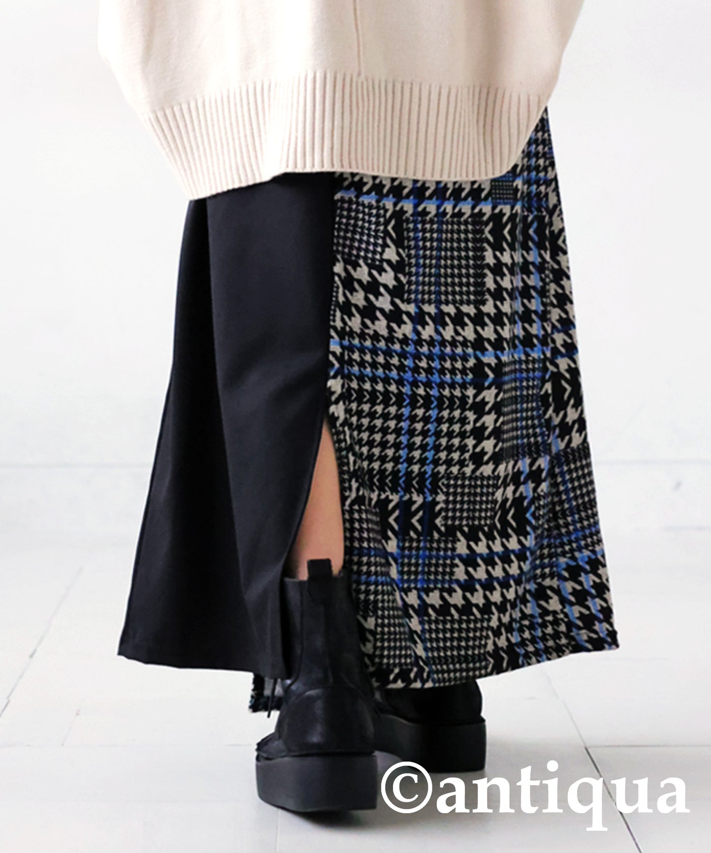 CHIDORI (Houndstooth) Pattern Tight Skirt Ladies