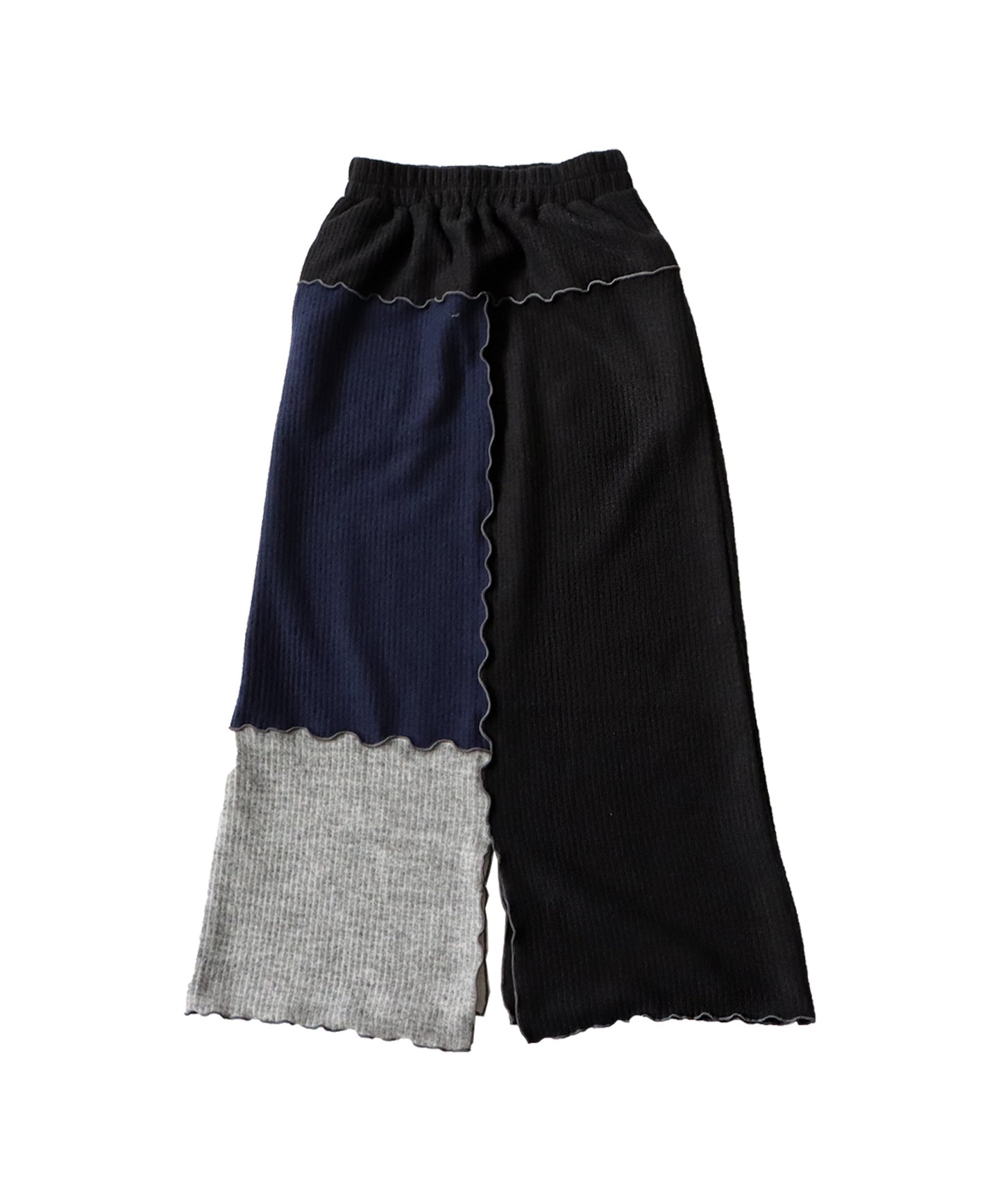 Patchwork -Style Rib Tight Skirt Ladies